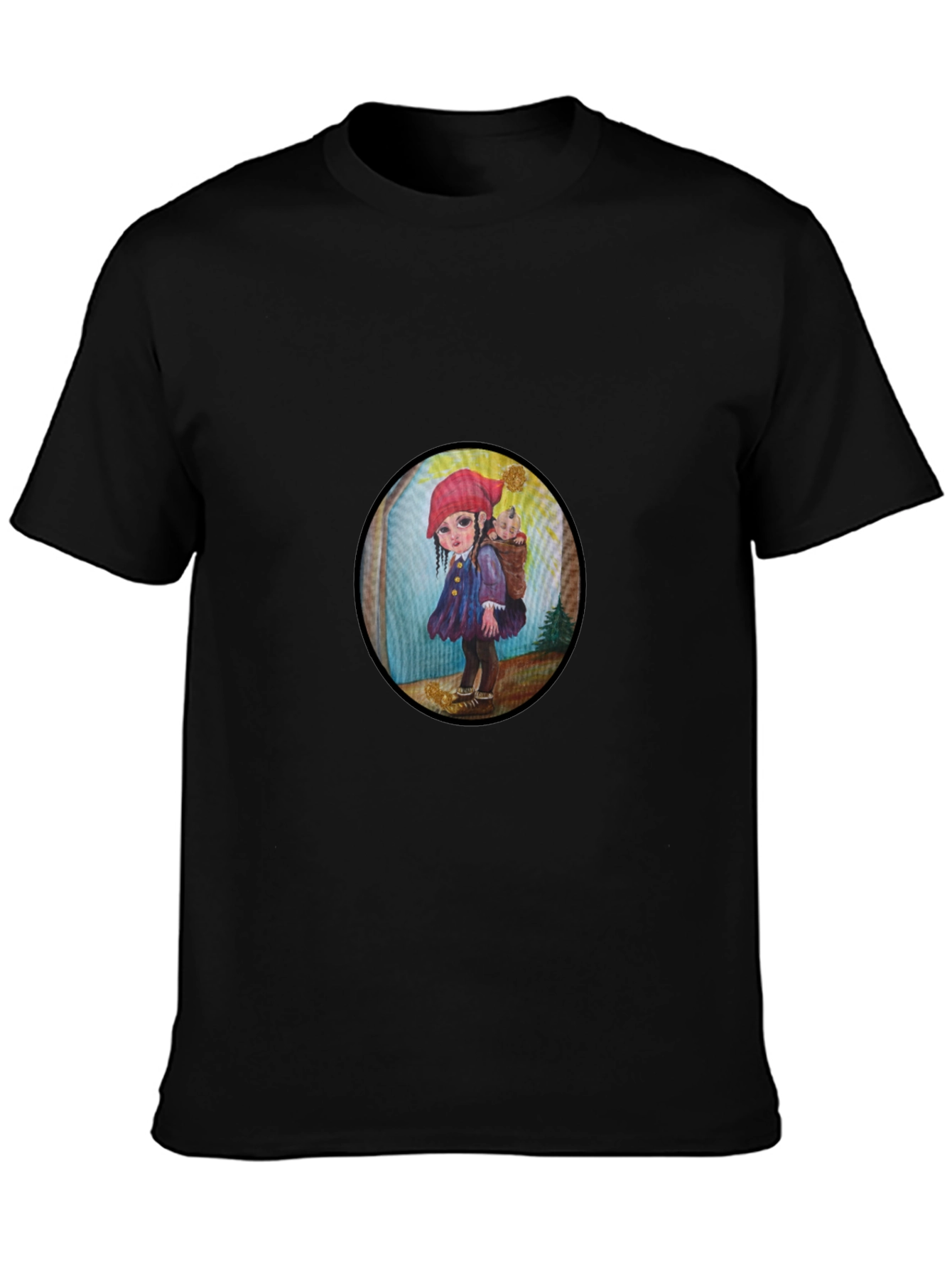 Whimsical Girl Graphic Tee - Unique Print