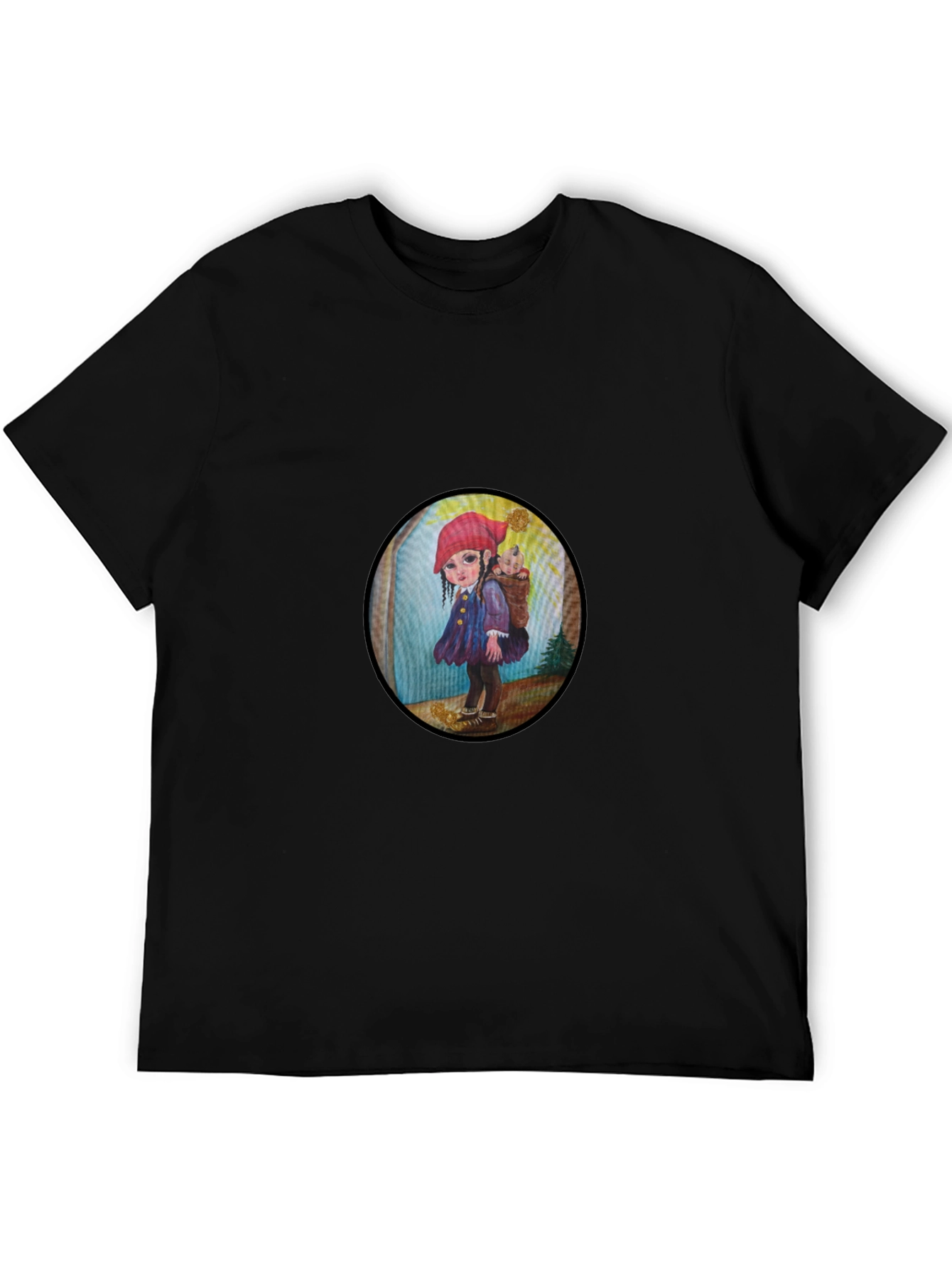 Whimsical Girl Graphic Tee - Unique Print
