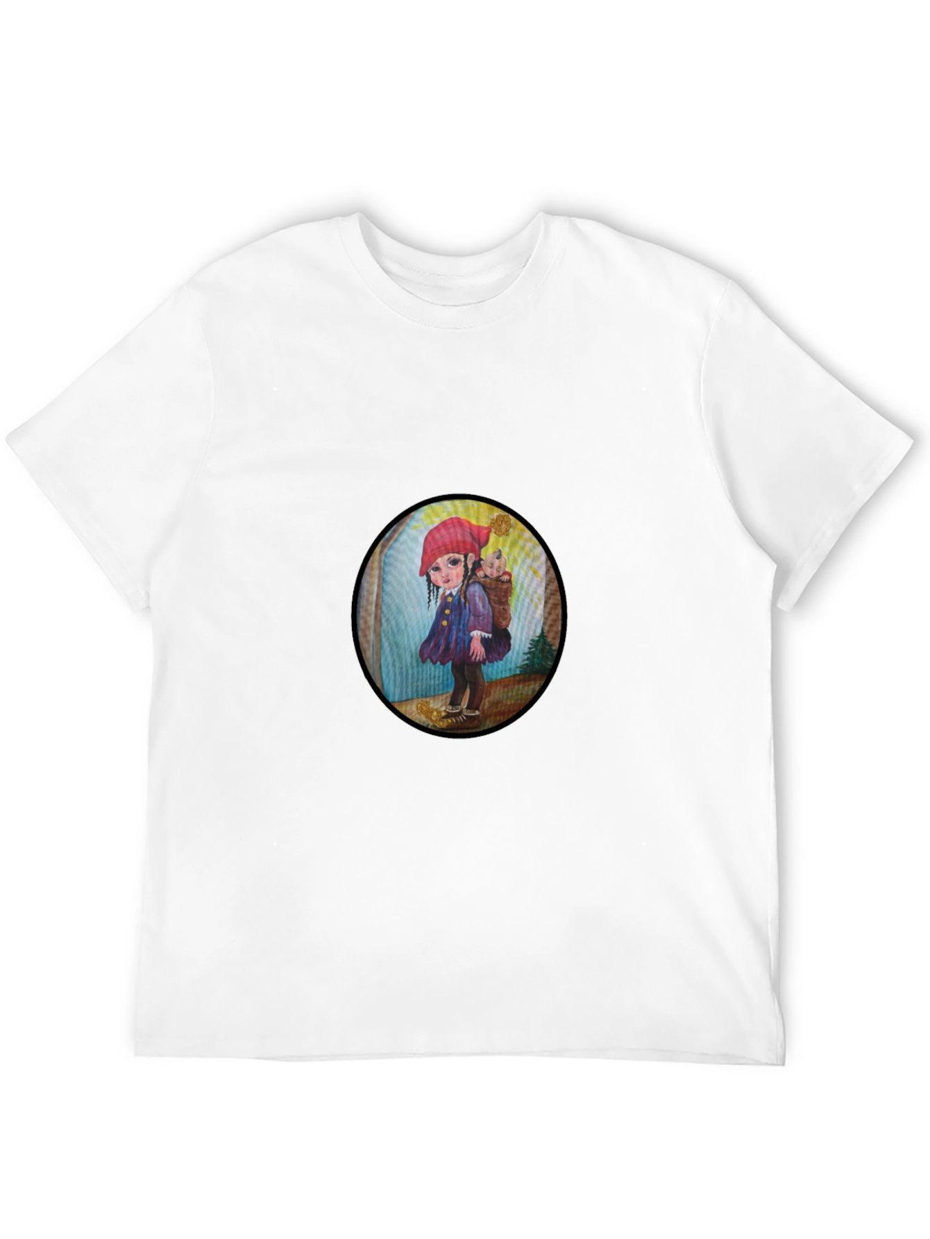 Whimsical Girl Graphic Tee - Unique Print