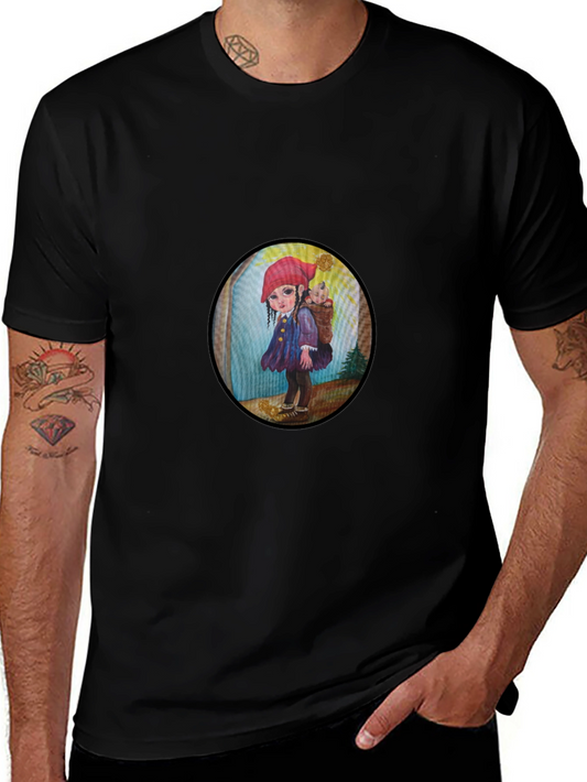 Whimsical Girl Graphic Tee - Unique Print