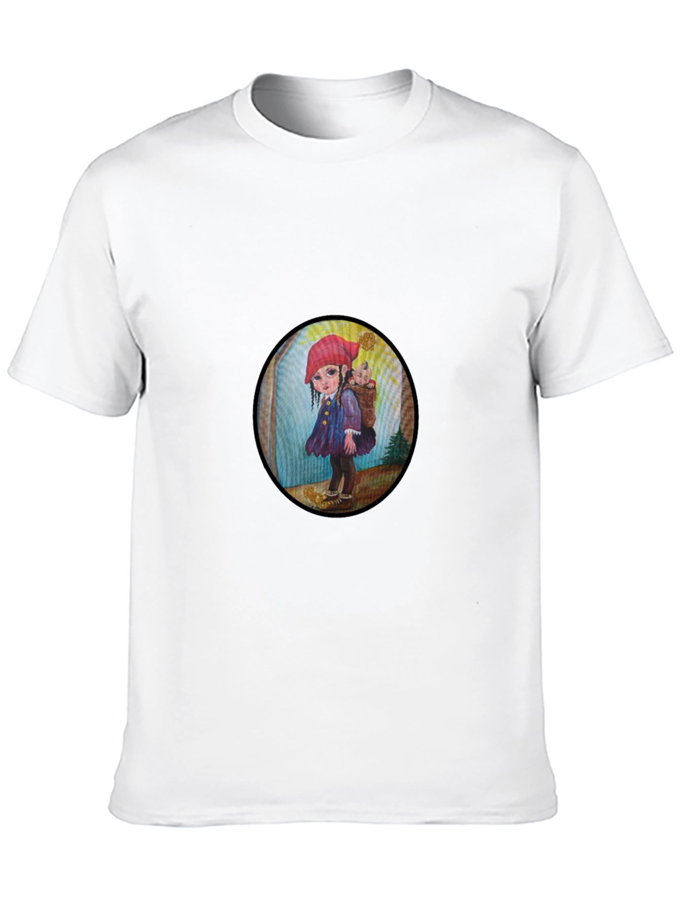Whimsical Girl Graphic Tee - Unique Print