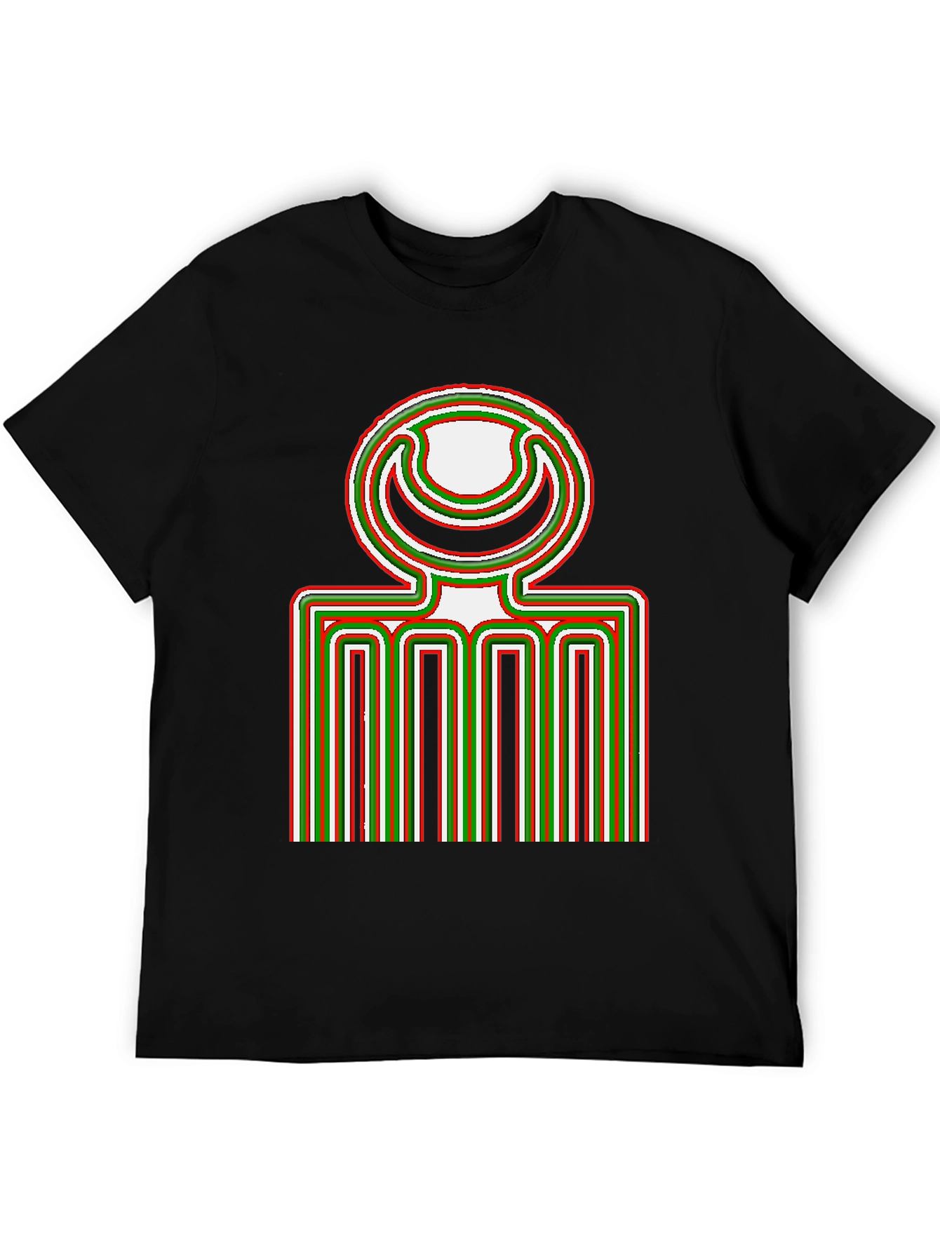 Unique Graphic Print Black T-Shirt