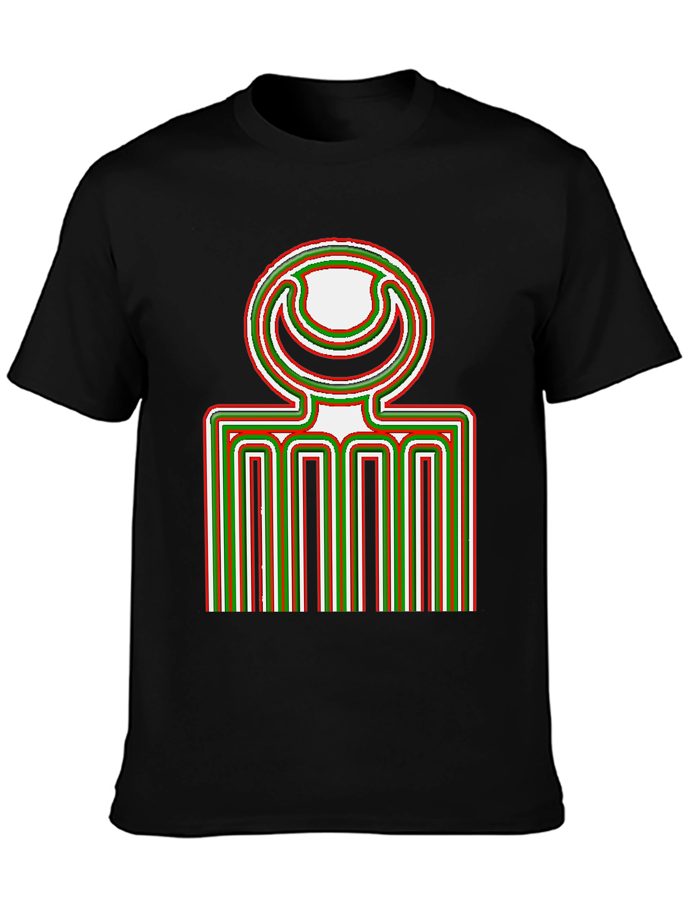 Unique Graphic Print Black T-Shirt