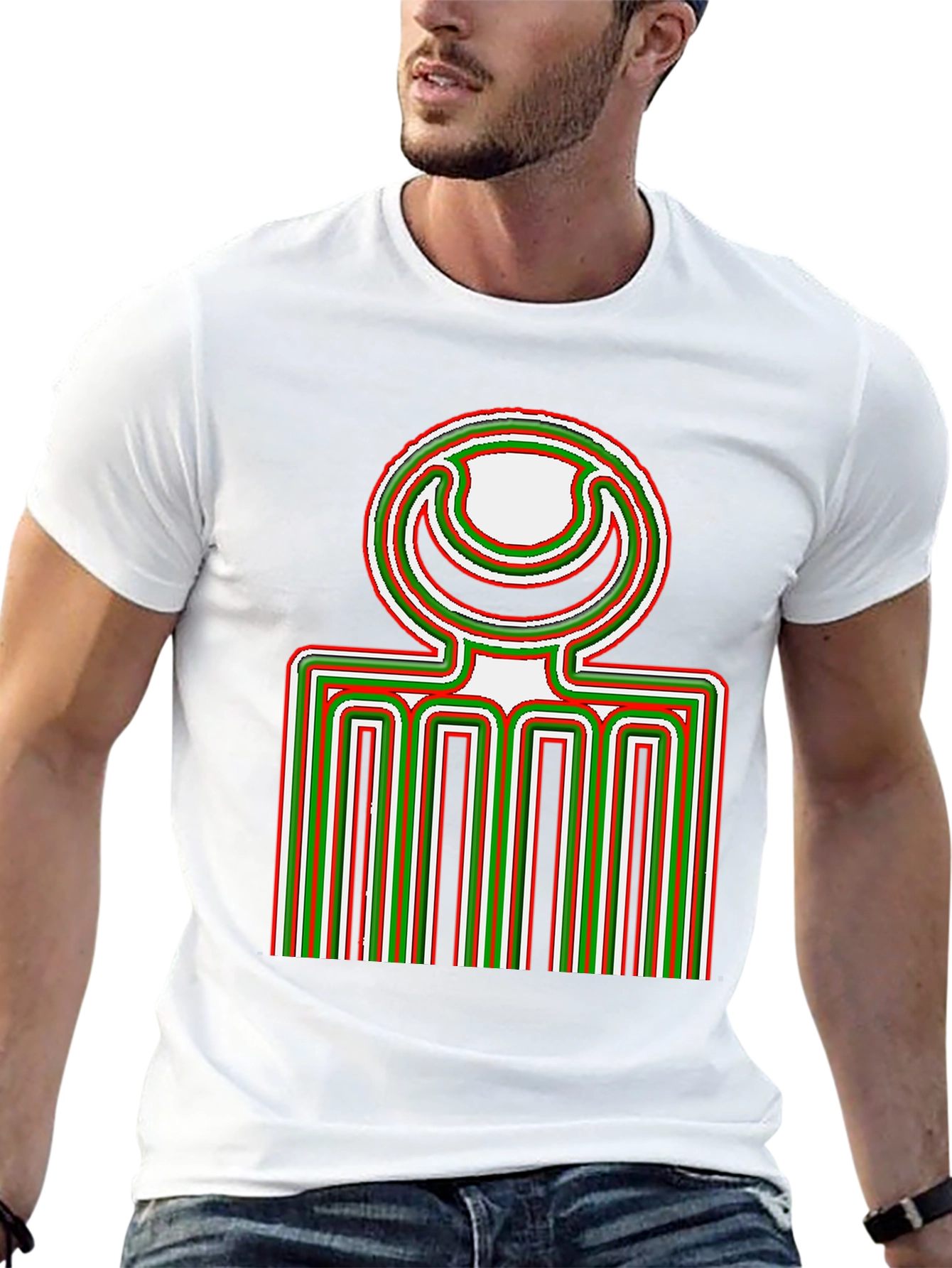 Unique Graphic Print Black T-Shirt