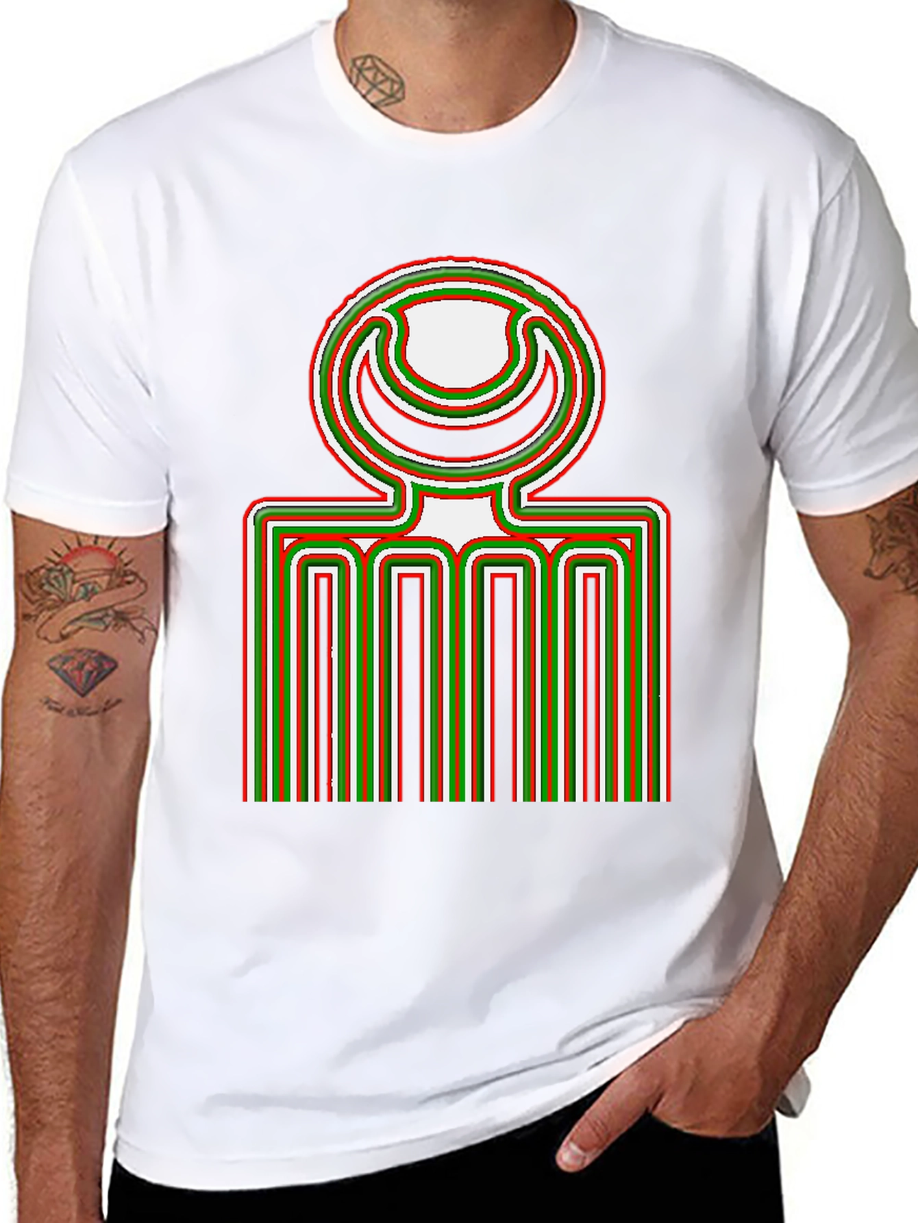 Unique Graphic Print Black T-Shirt