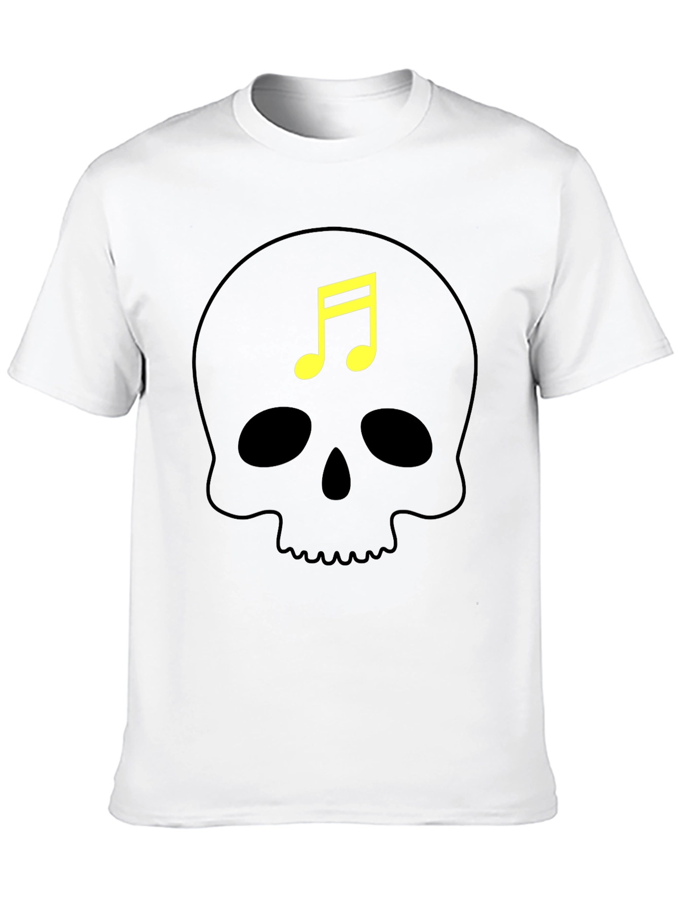 Skull Music Note Graphic T-Shirt