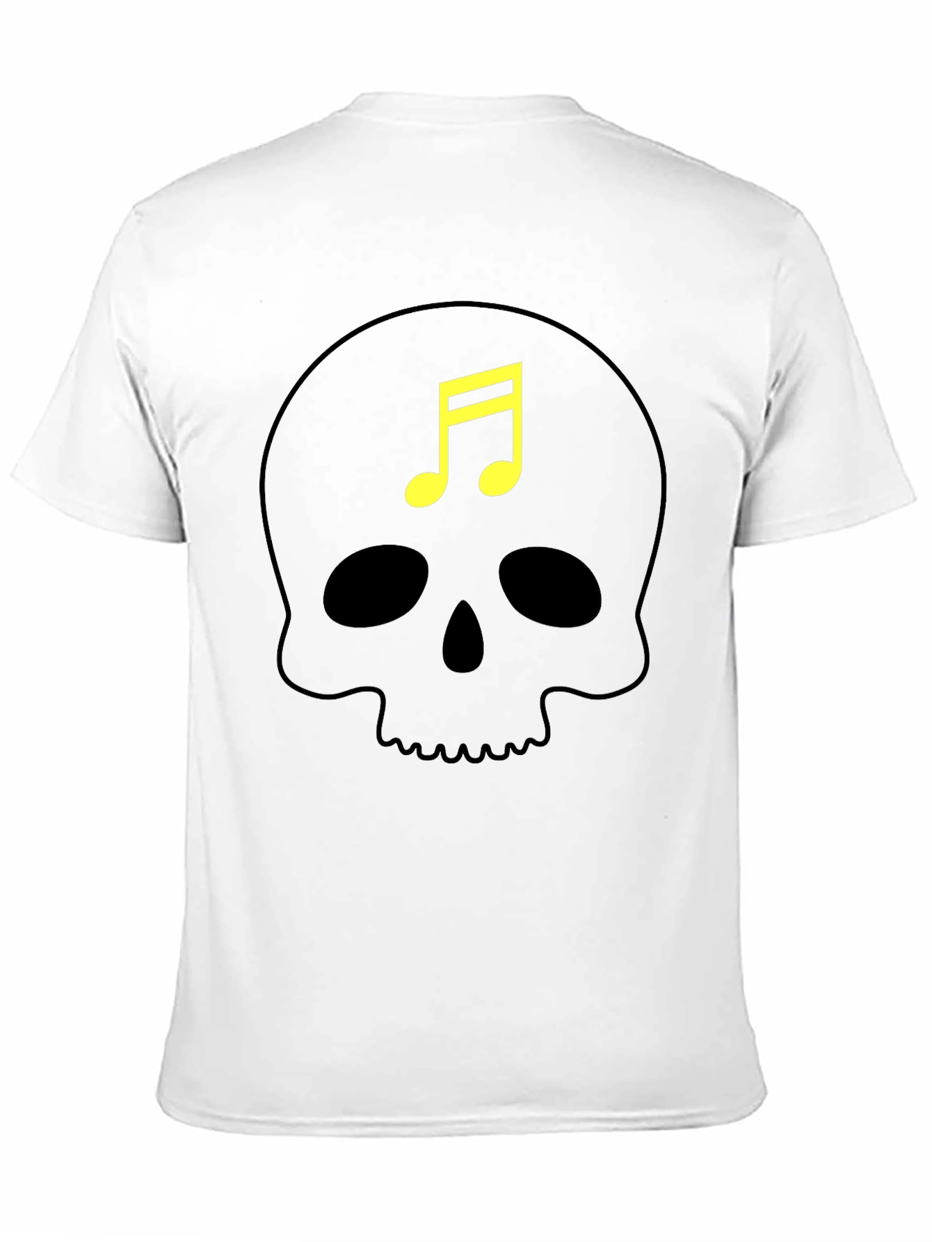 Skull Music Note Graphic T-Shirt