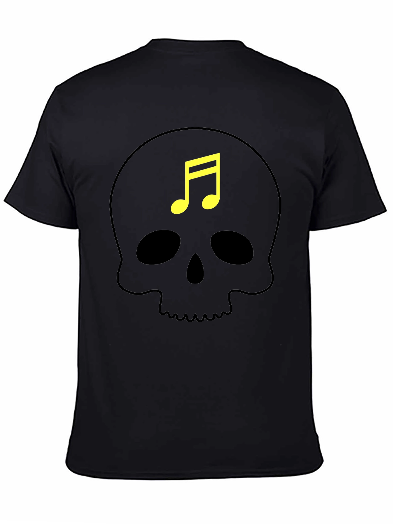 Skull Music Note Graphic T-Shirt
