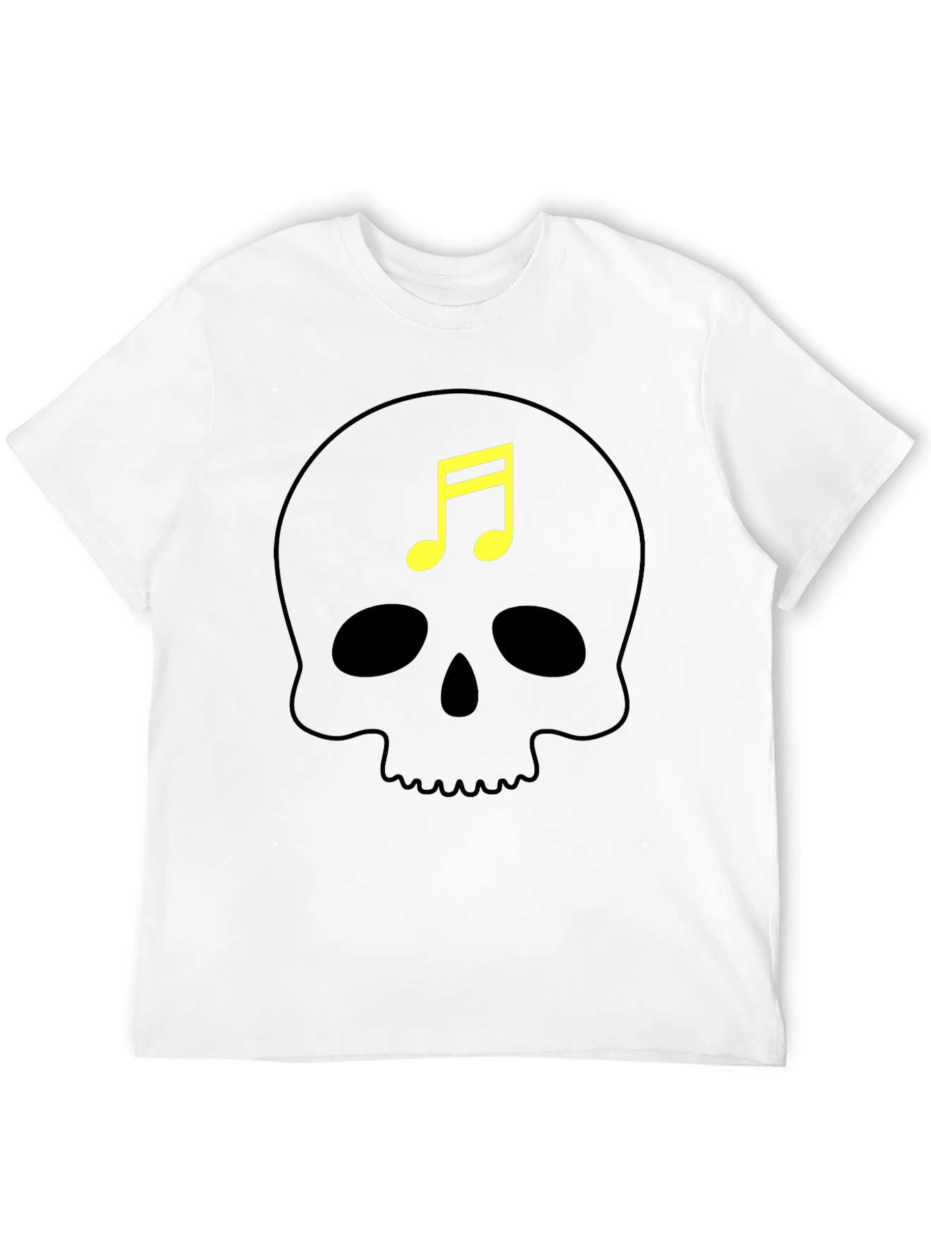 Skull Music Note Graphic T-Shirt