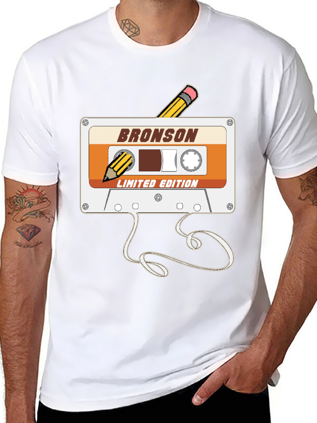 Retro Bronson Cassette Tape T-Shirt