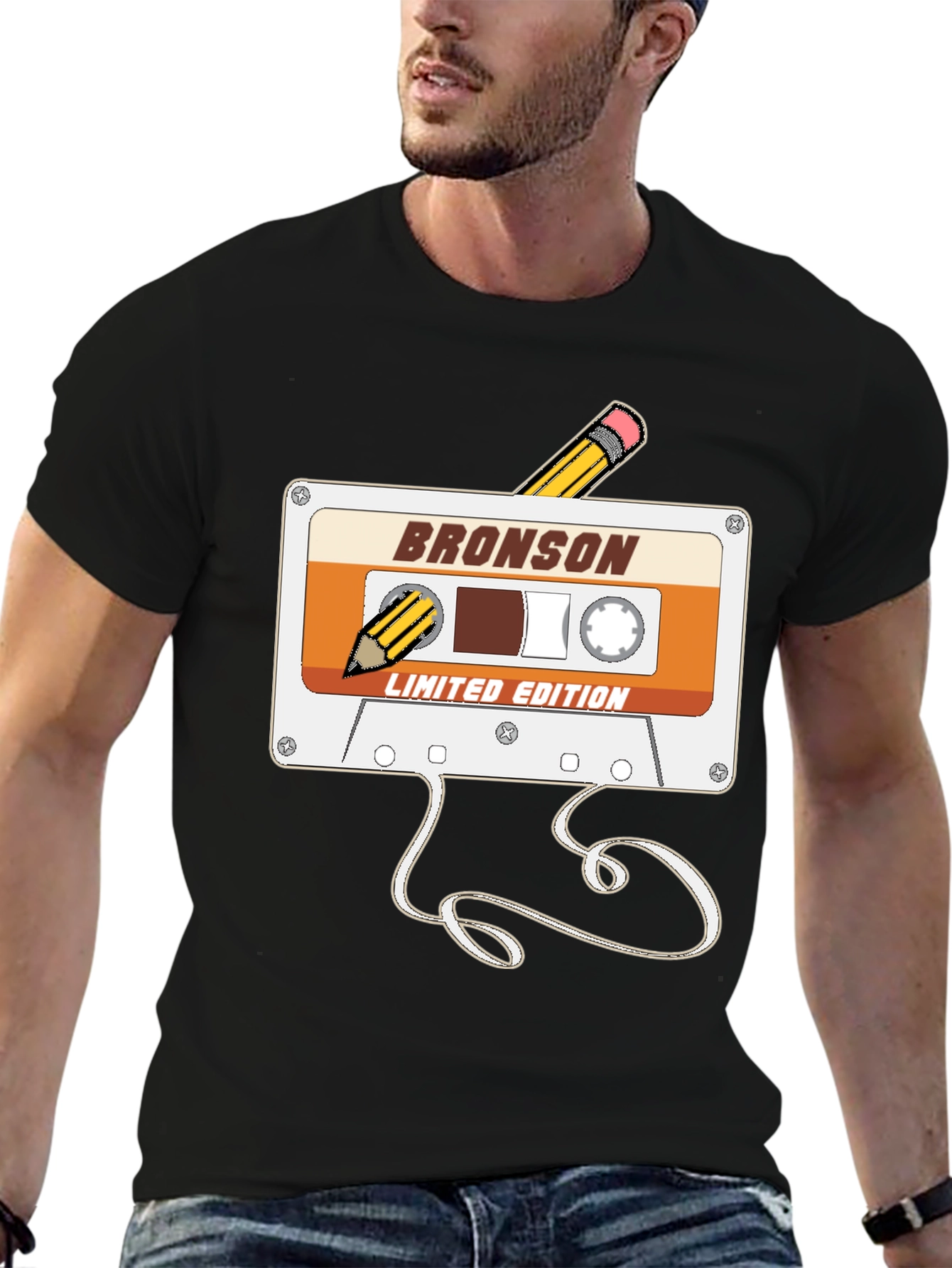 Retro Bronson Cassette Tape T-Shirt