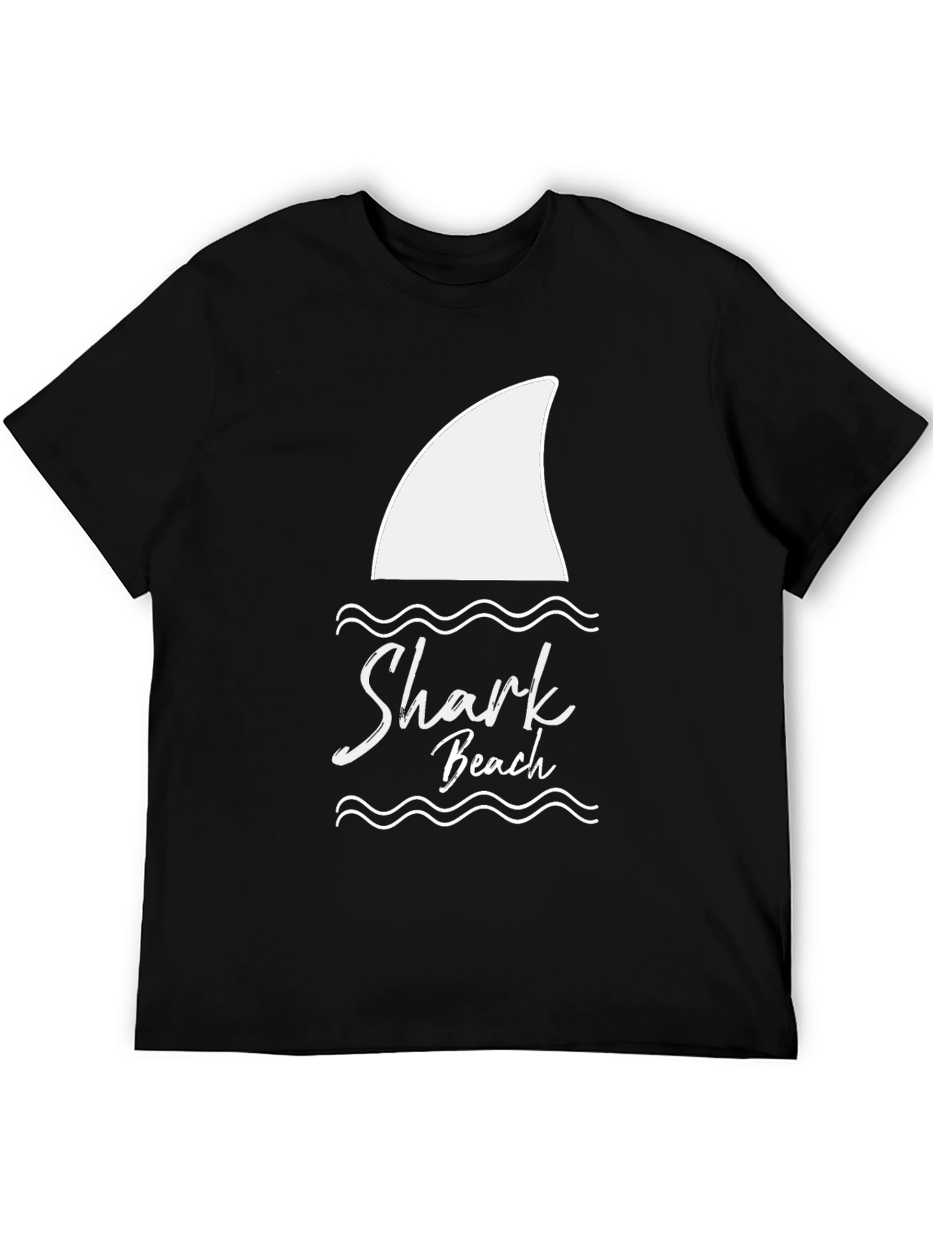 Shark Beach Graphic Tee - Black