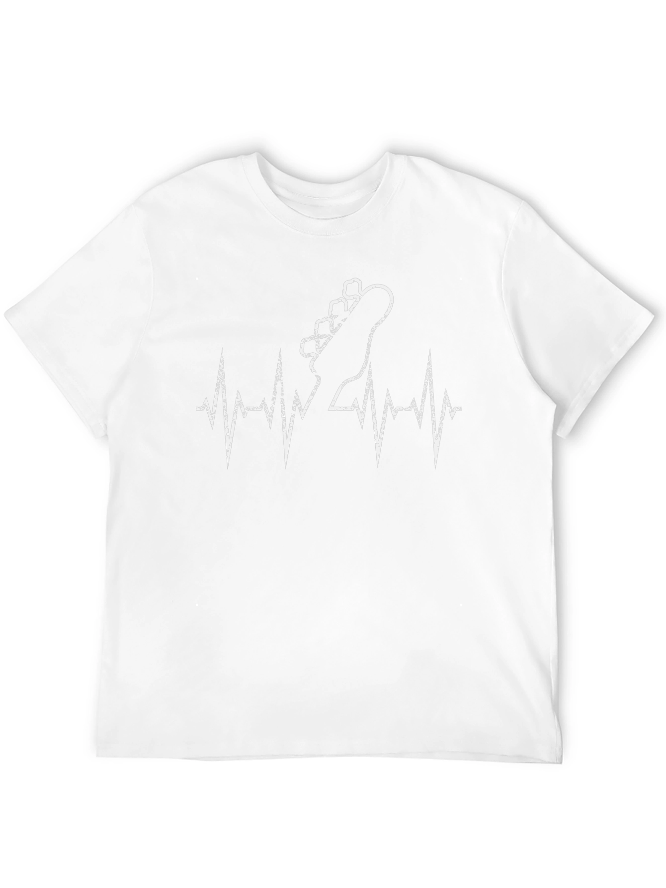 Guitar Heartbeat Graphic Tee - Music Lover Shirt