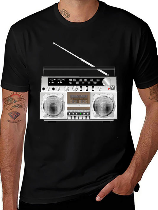 Retro Boombox Graphic T-Shirt