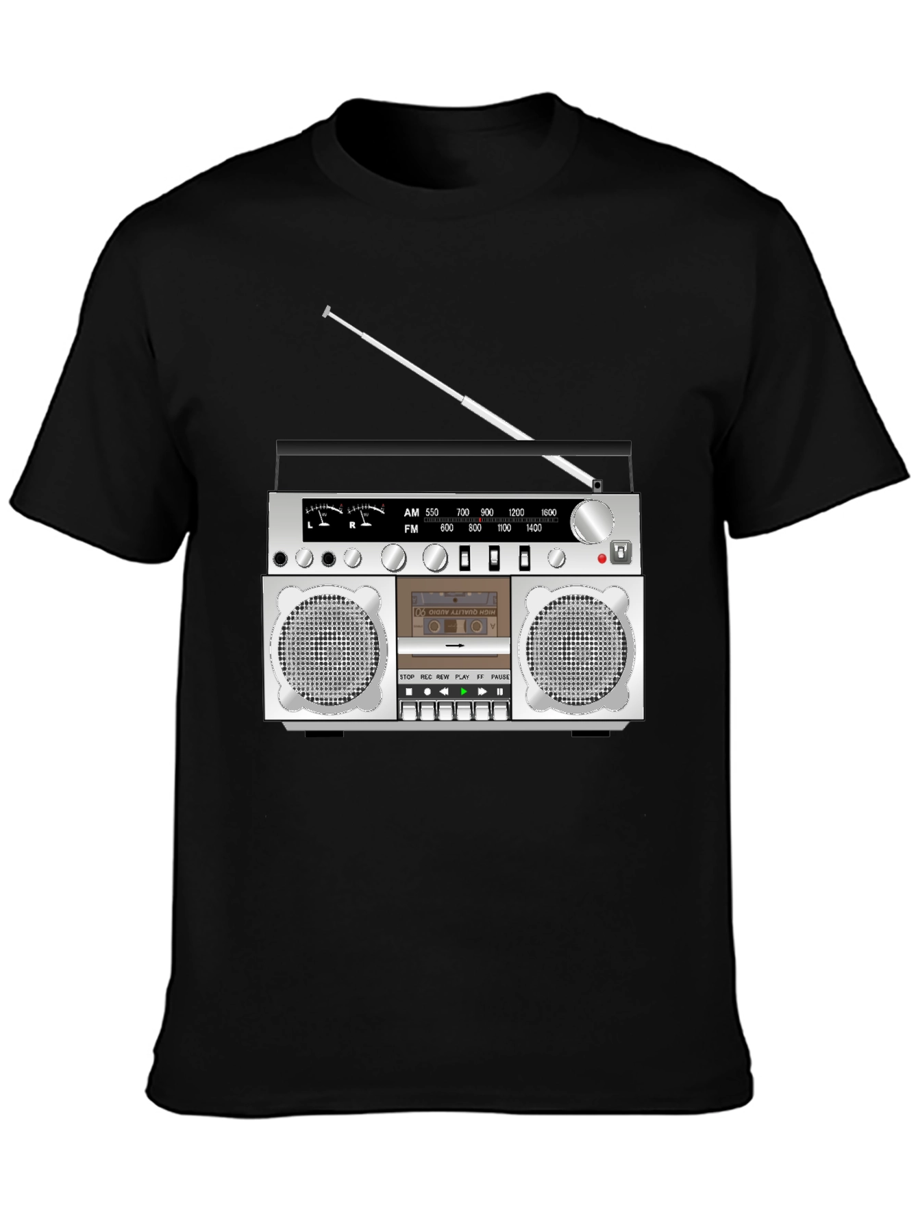 Retro Boombox Graphic T-Shirt