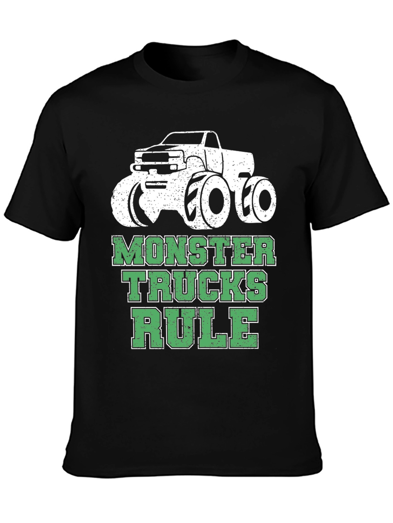 Monster Trucks Rule T-Shirt - Black Cotton Tee