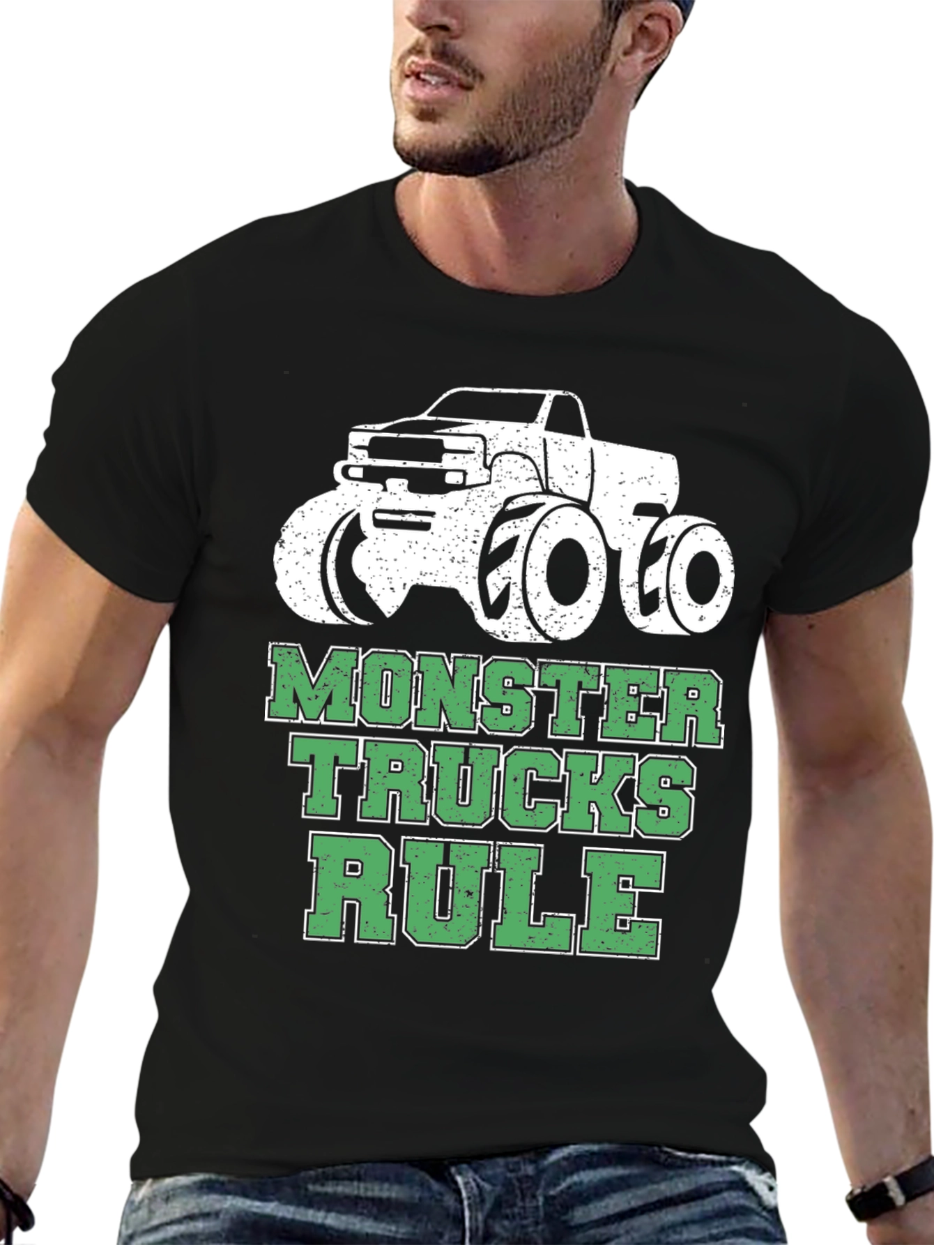 Monster Trucks Rule T-Shirt - Black Cotton Tee