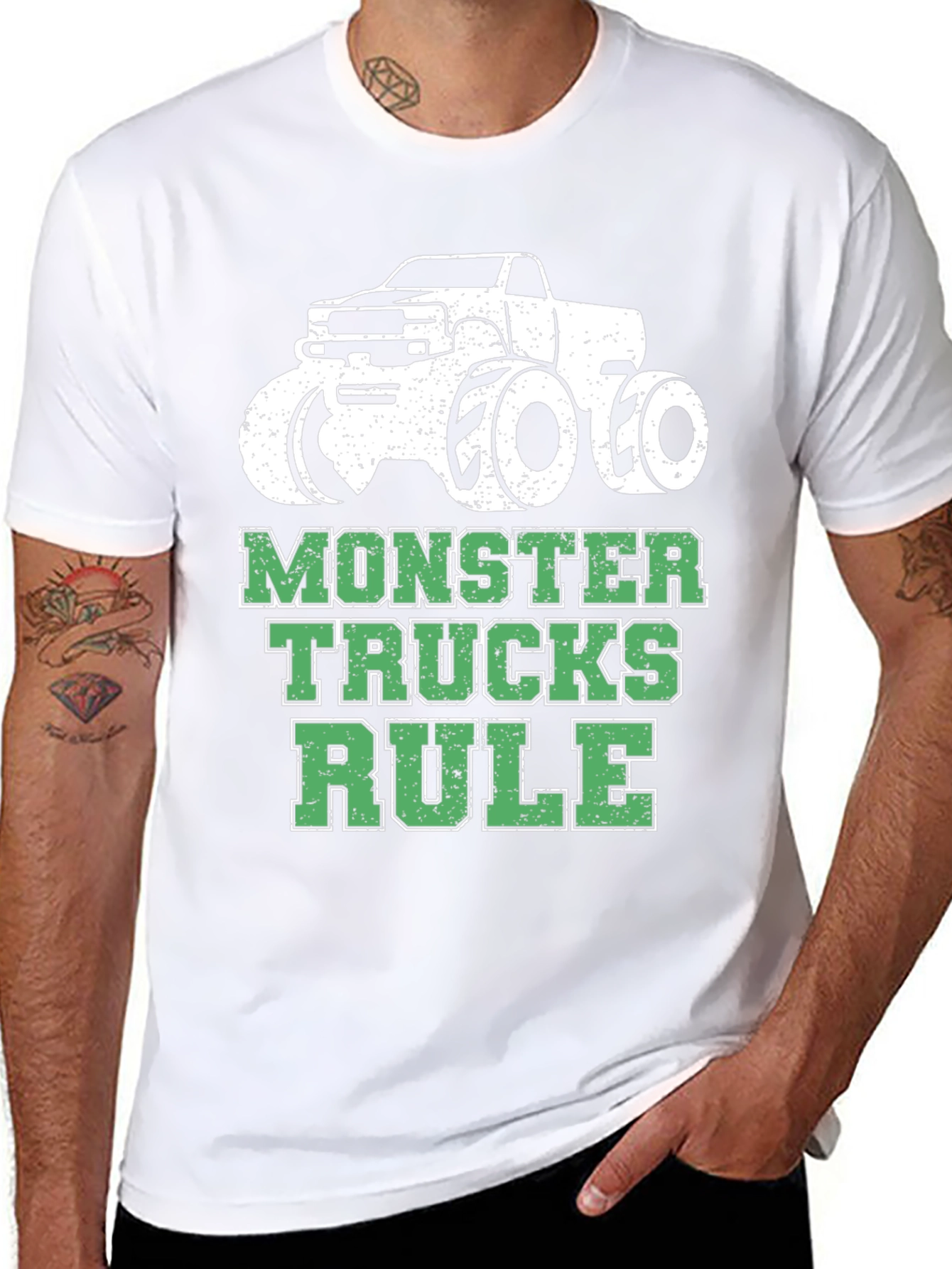 Monster Trucks Rule T-Shirt - Black Cotton Tee