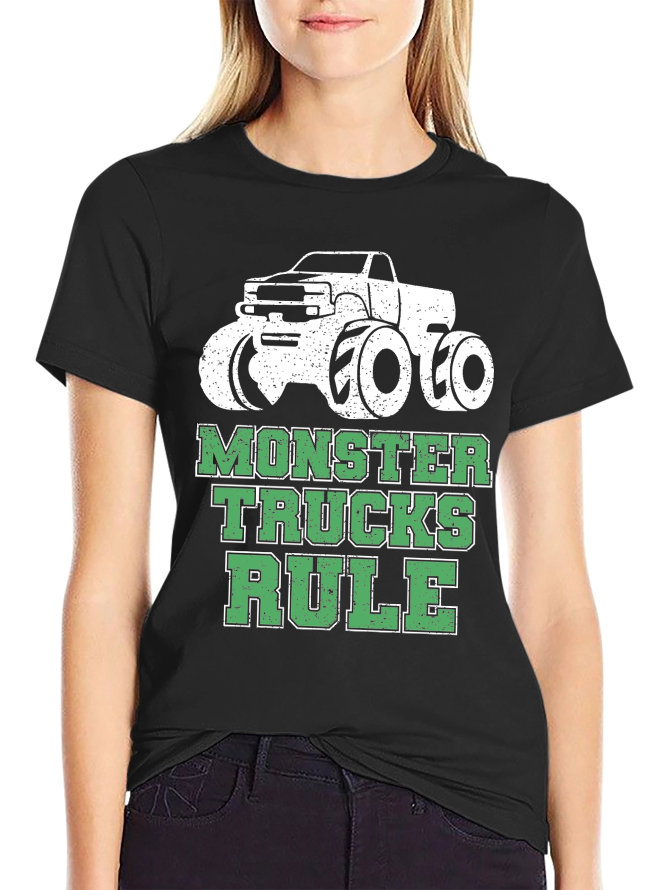 Monster Trucks Rule T-Shirt - Black Cotton Tee