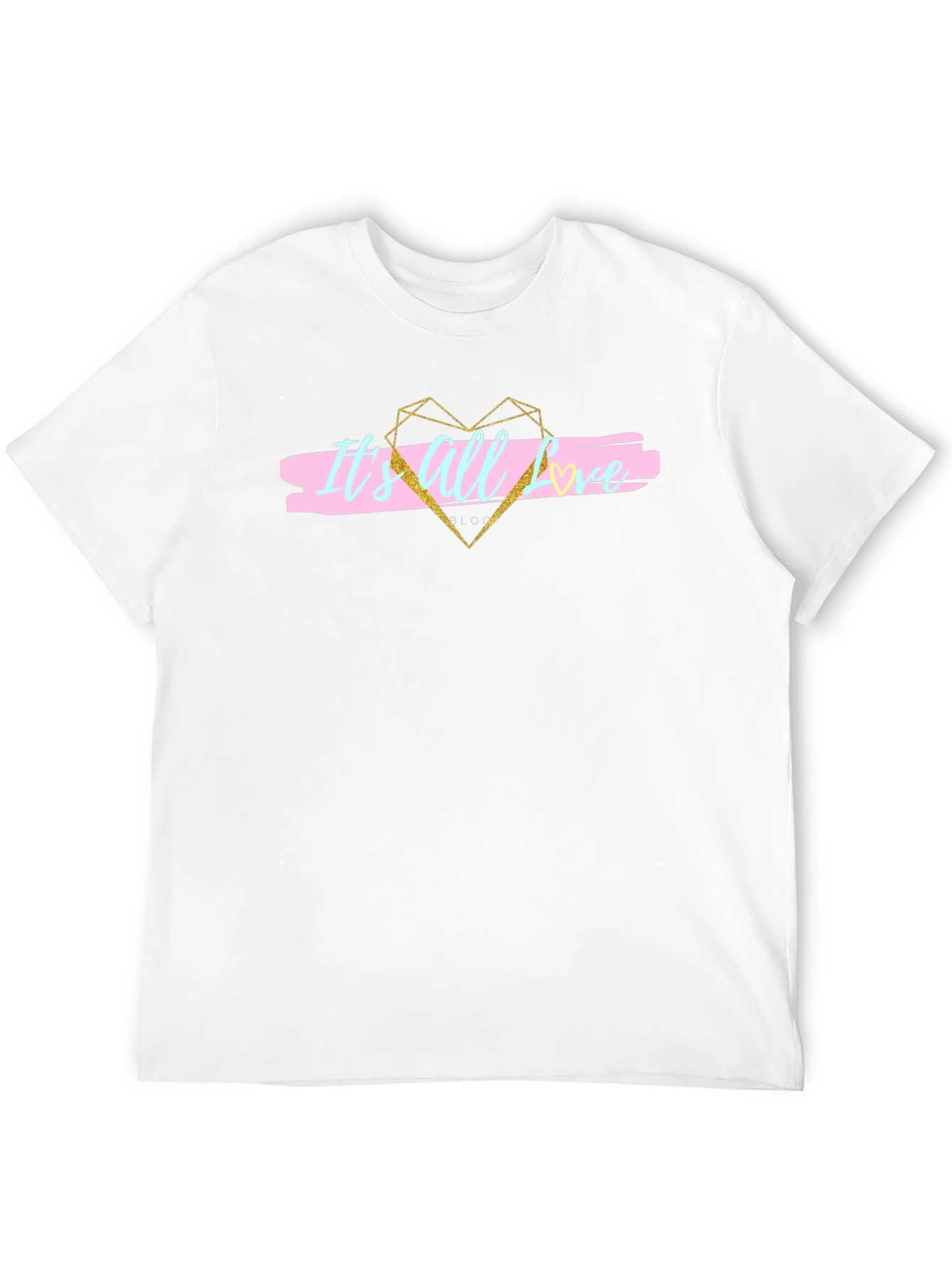 Stylish Its All Love Black Graphic Tee