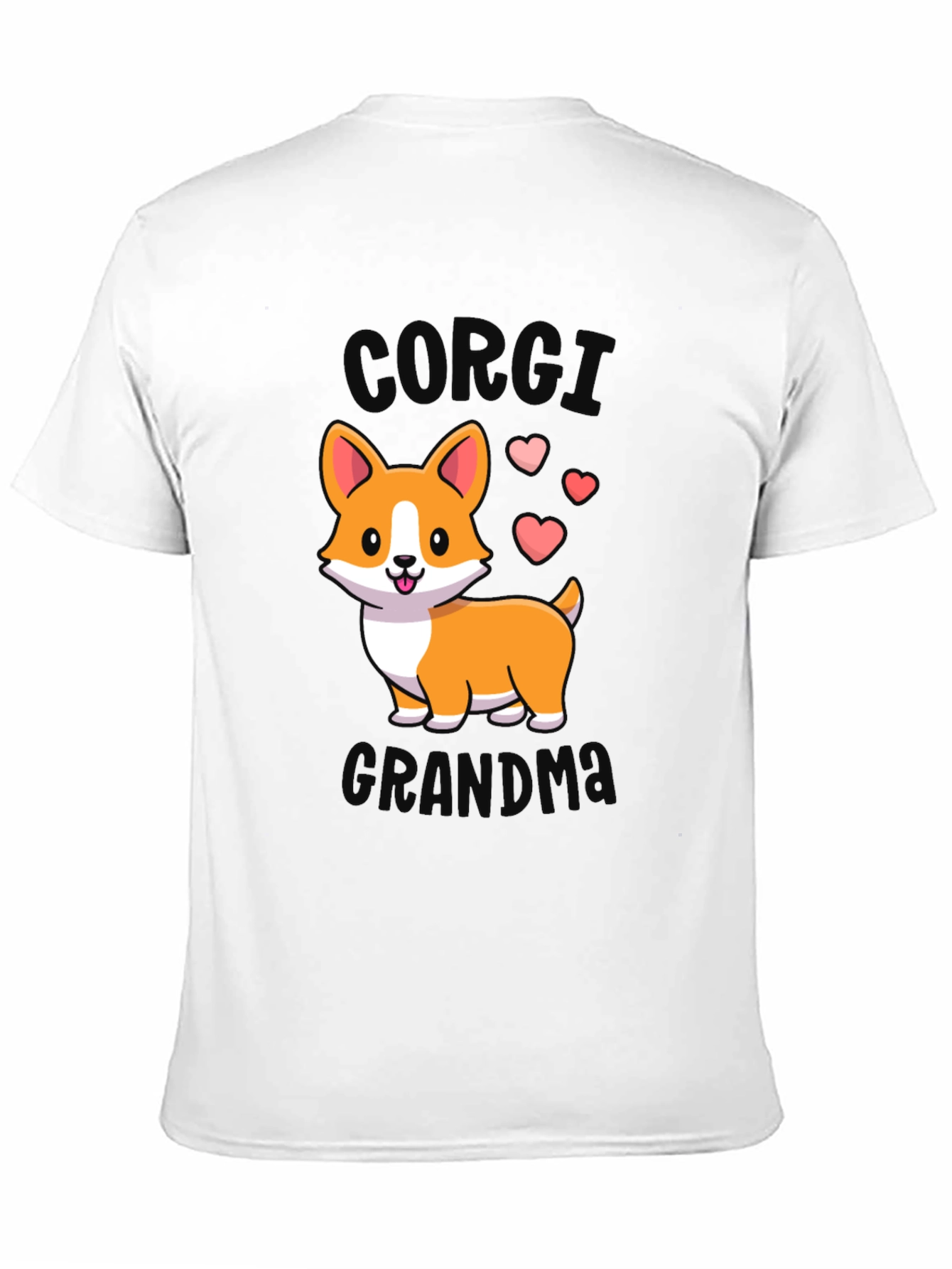 Corgi Grandma Black T-Shirt