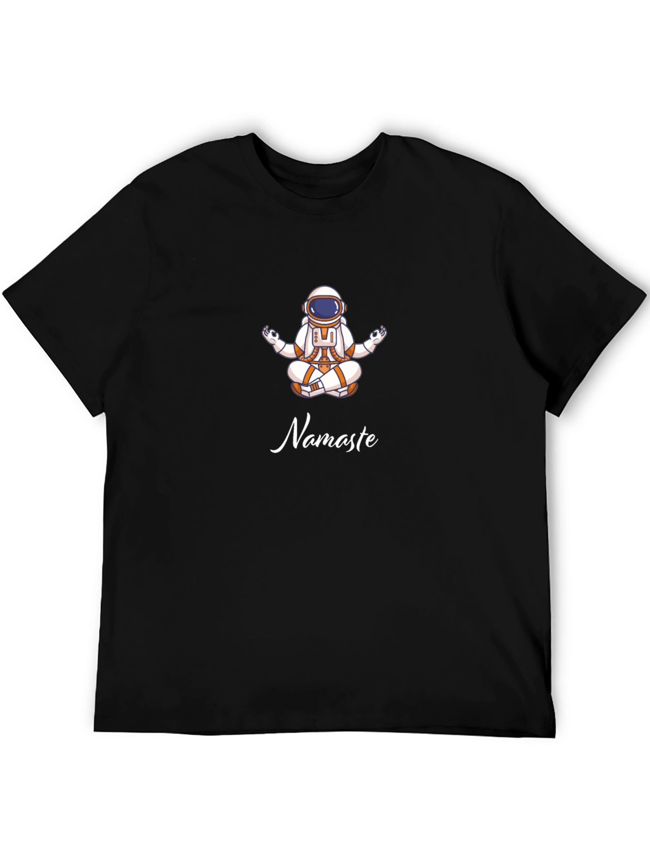 Astronaut Namaste Graphic T-Shirt - Black