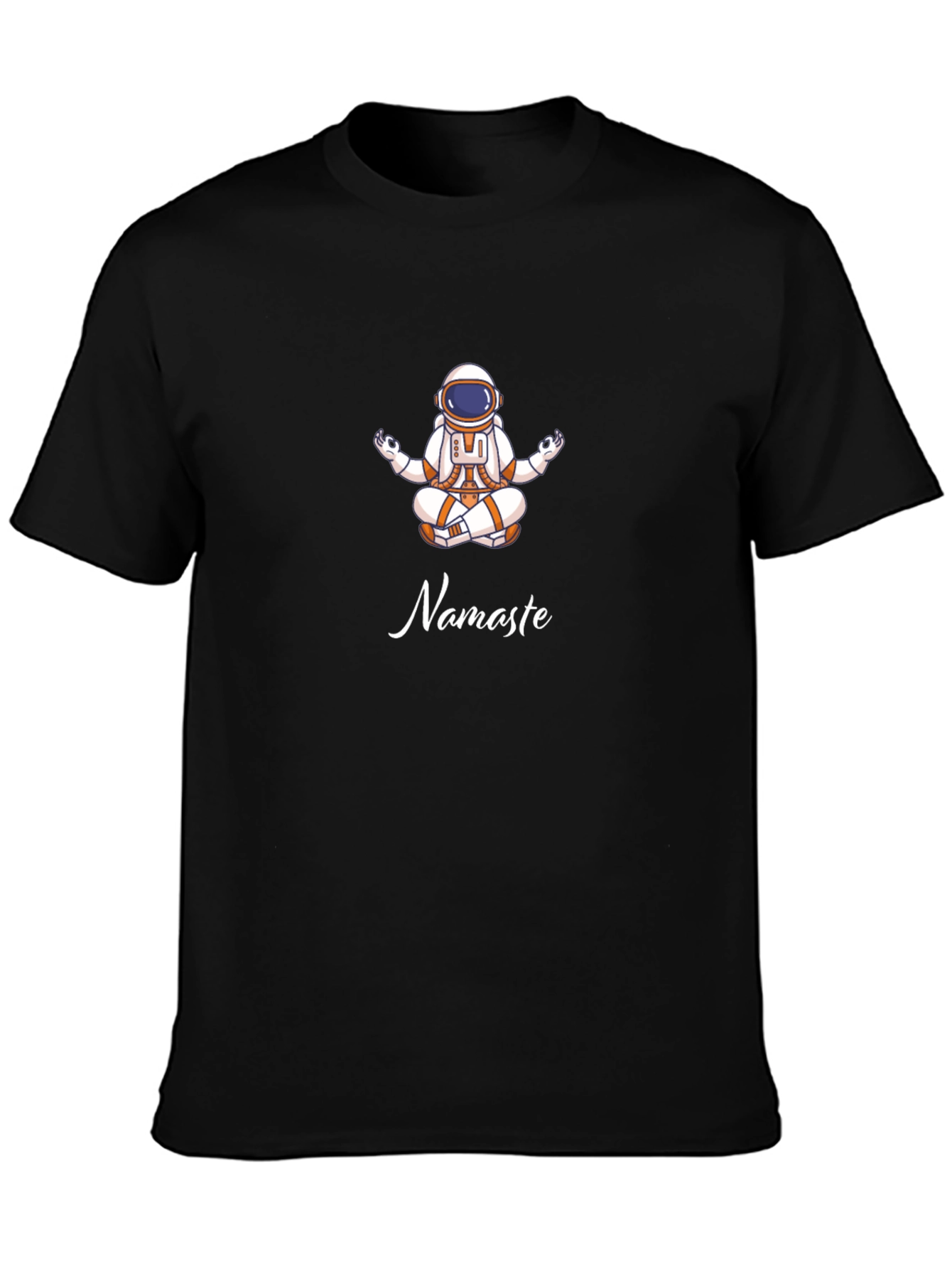 Astronaut Namaste Graphic T-Shirt - Black