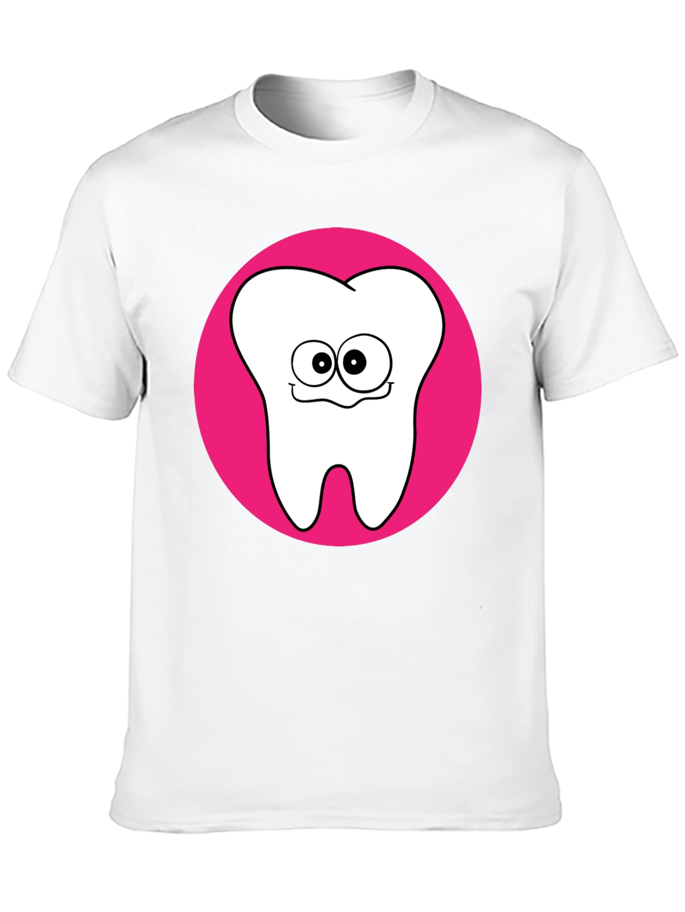Funny Tooth Graphic Tee - Black Cotton T-Shirt