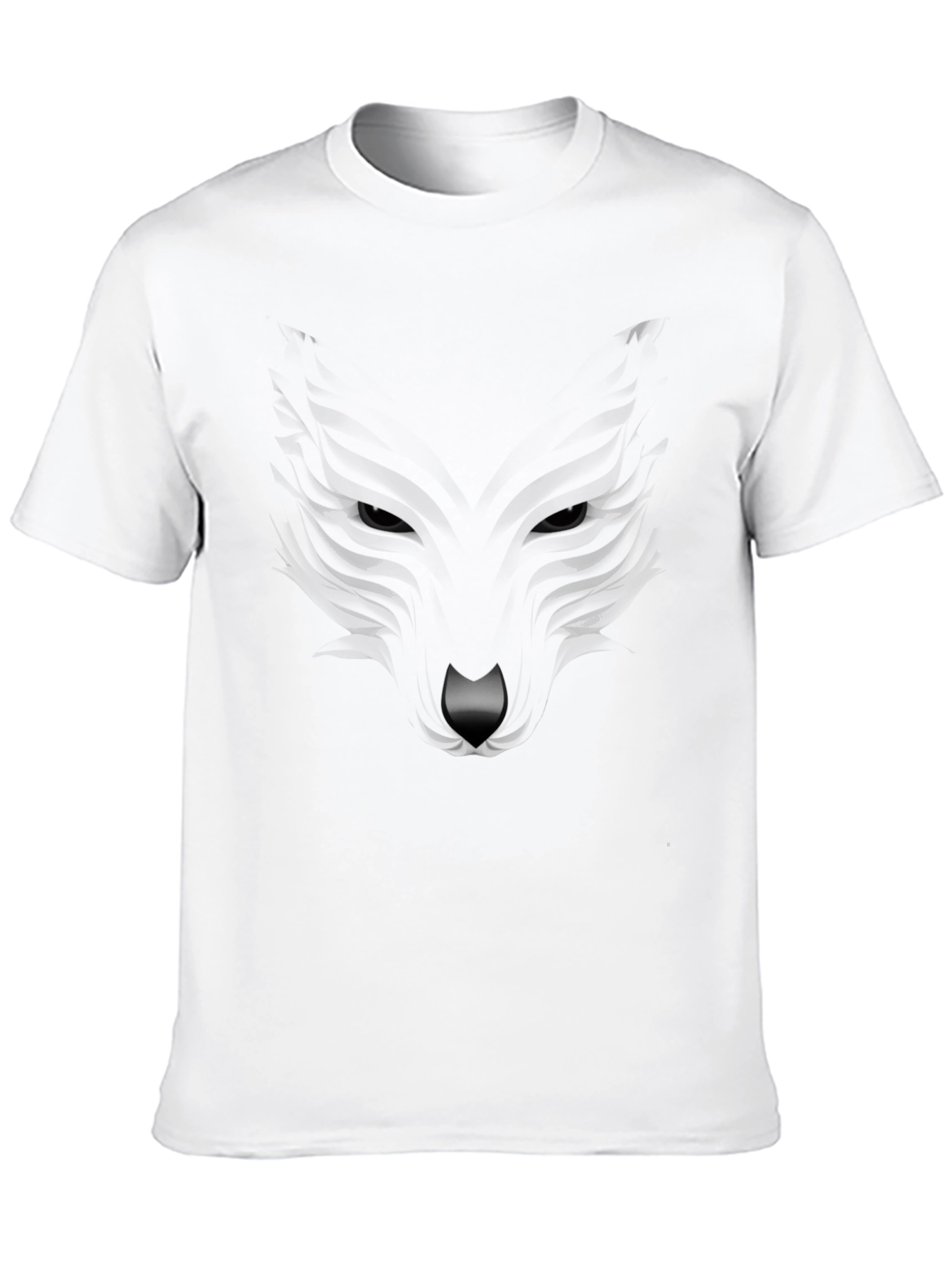 Mens Black Wolf Graphic T-Shirt