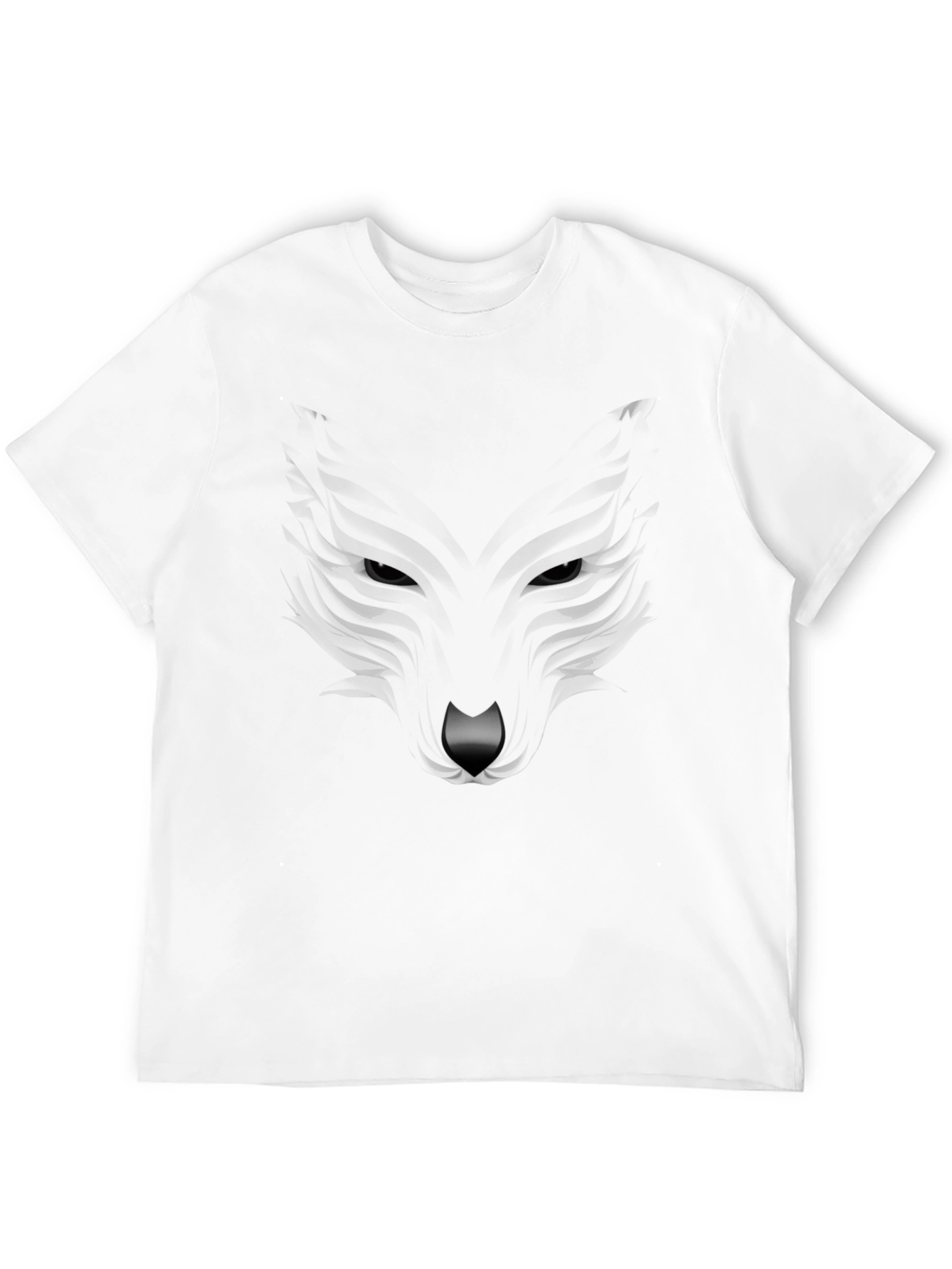 Mens Black Wolf Graphic T-Shirt