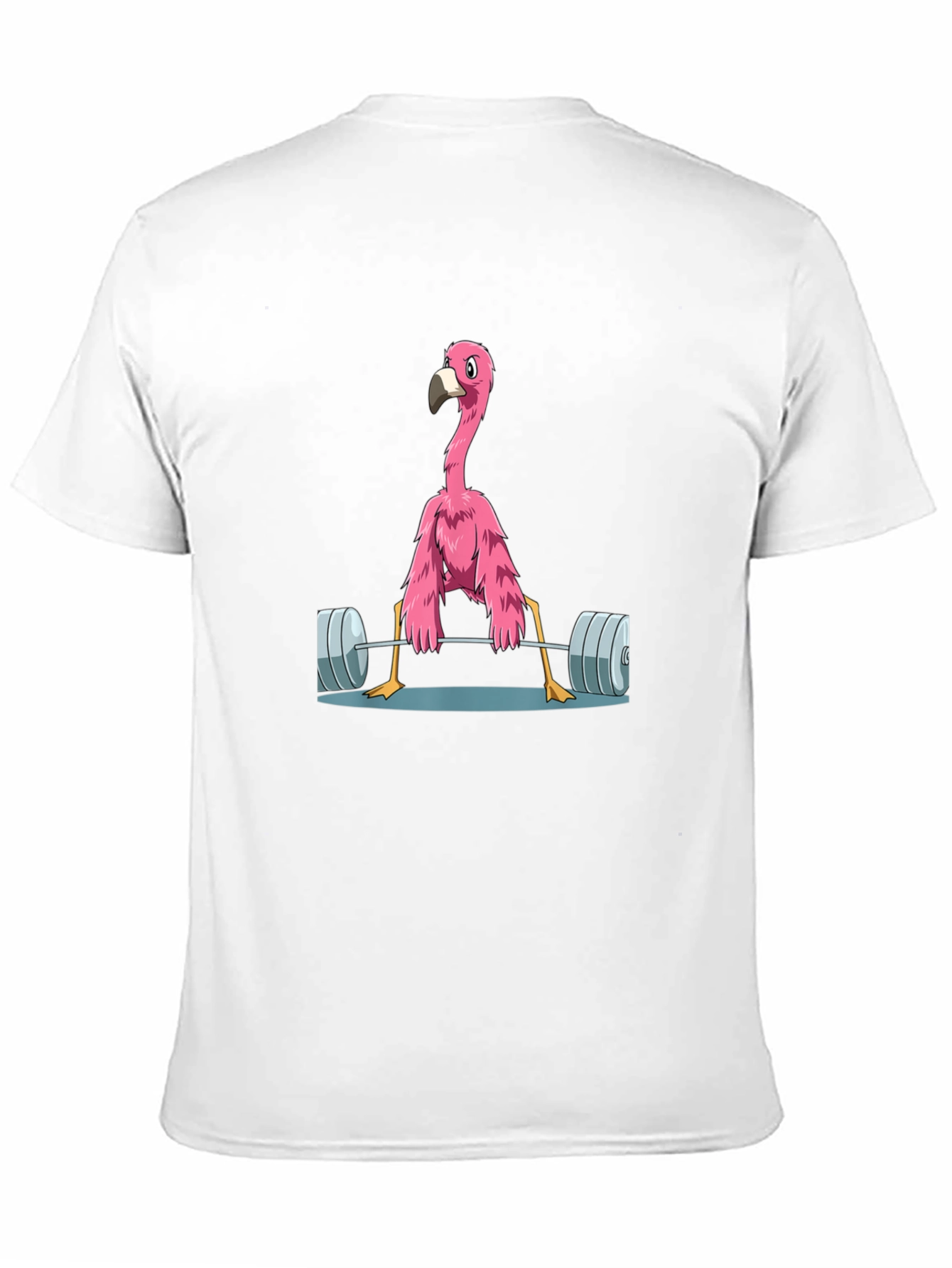 Flamingo Lifting Weights Graphic T-Shirt