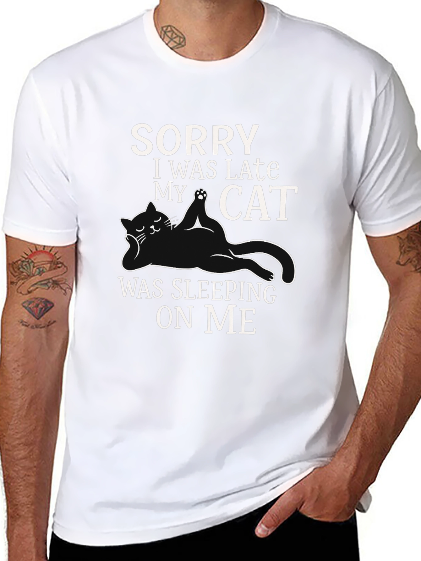 Sorry I Was Late Cat T-Shirt