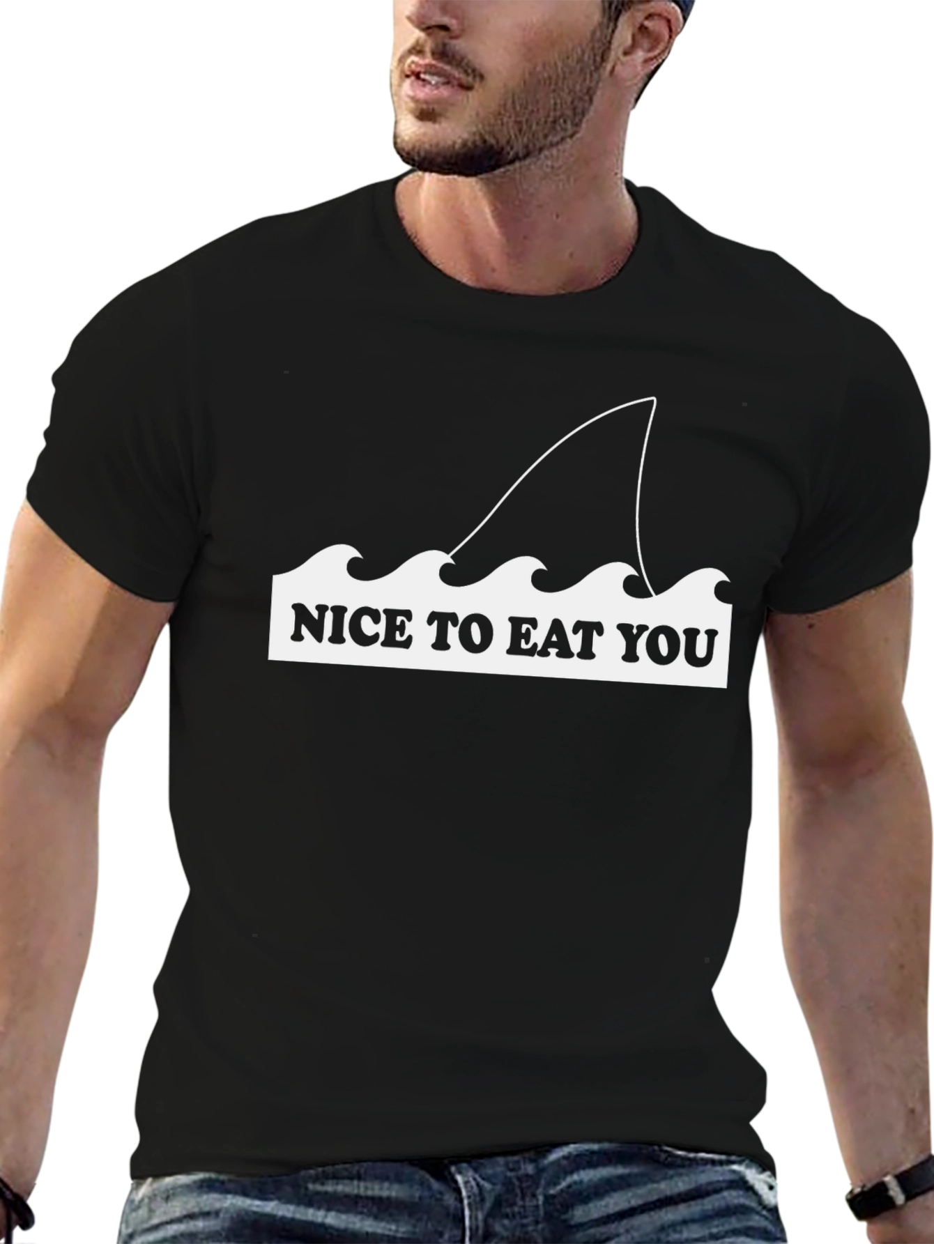 Nice To Eat You Shark Graphic T-Shirt