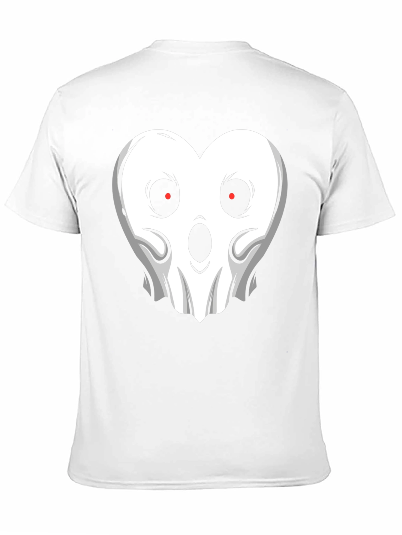 Spooky Heart Ghost Graphic T-Shirt - Halloween Style