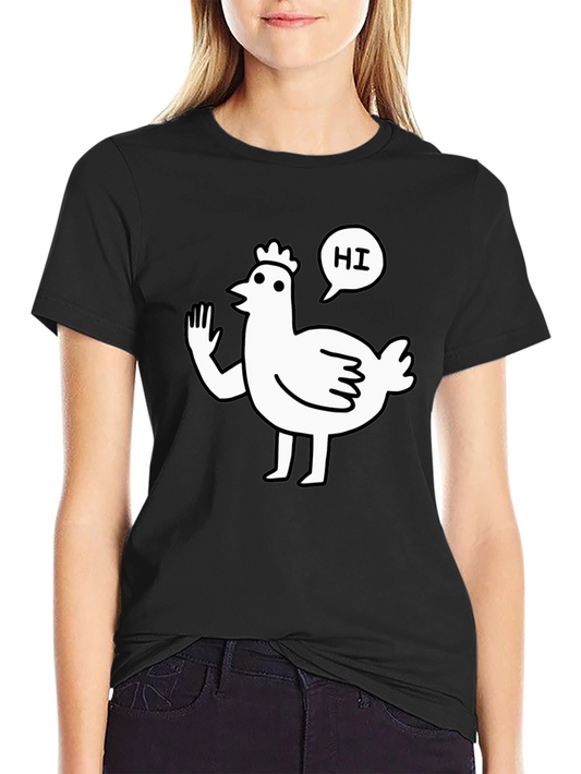 Funny Chicken Waving Hi T-Shirt