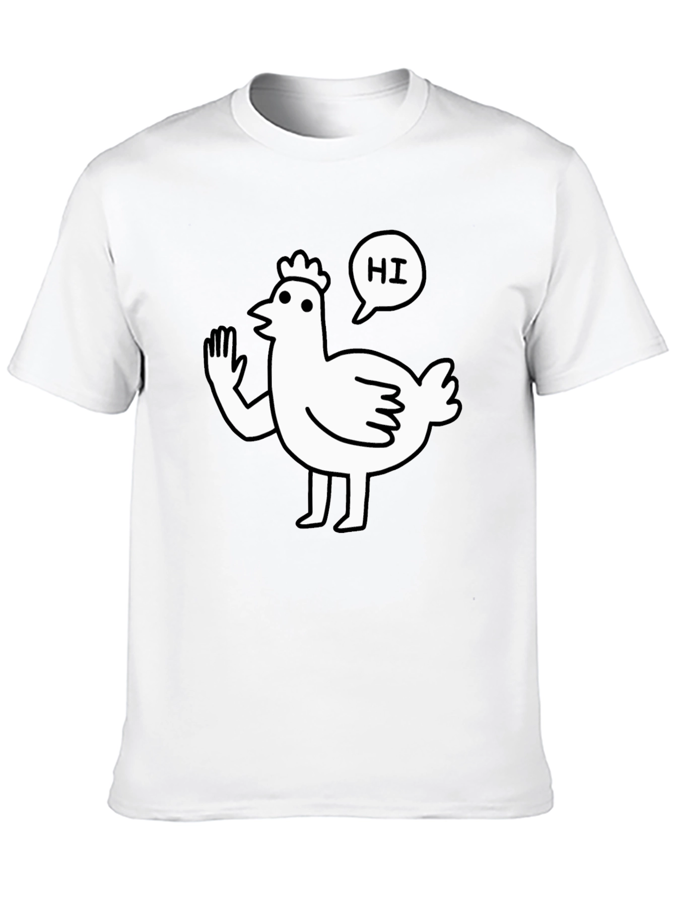 Funny Chicken Waving Hi T-Shirt