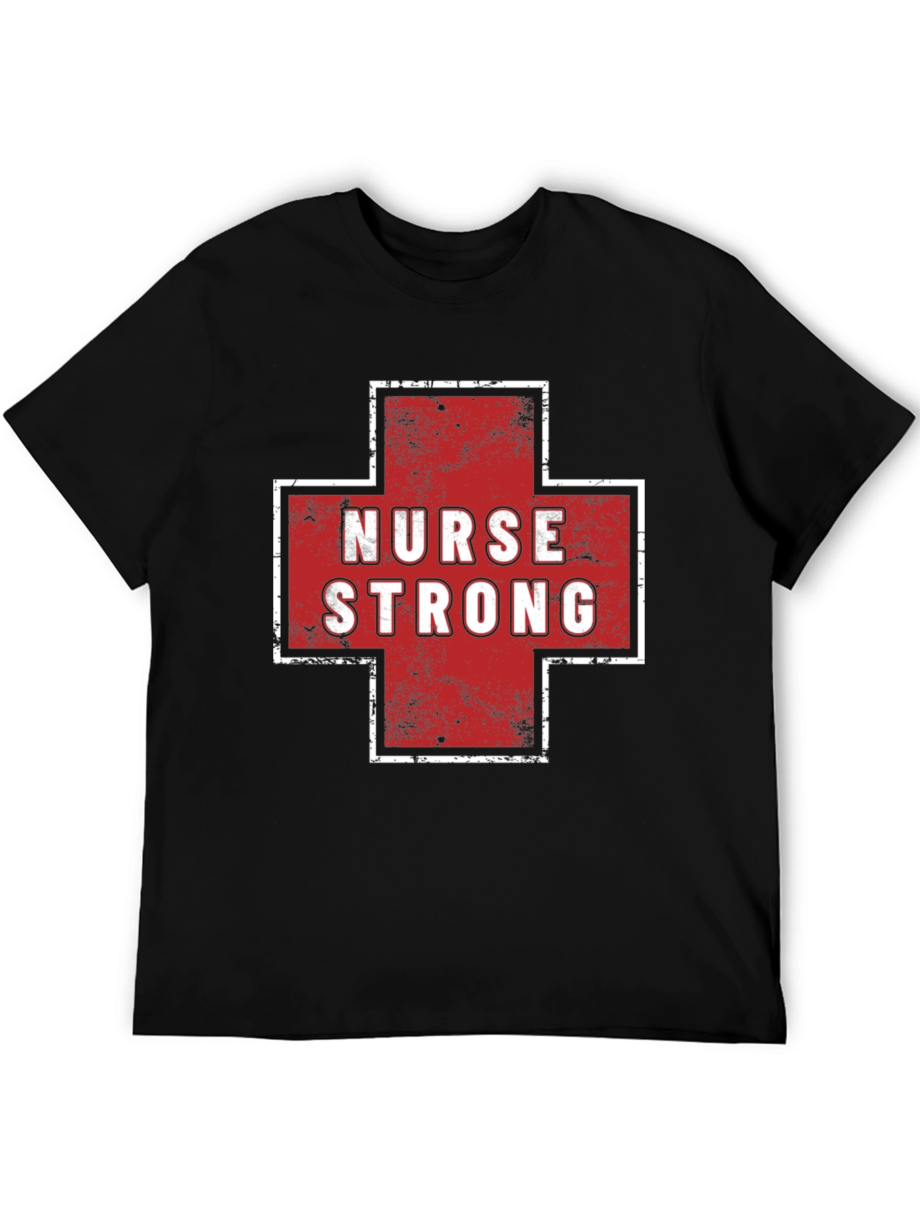 Nurse Strong Graphic Tee - Black Cotton T-Shirt