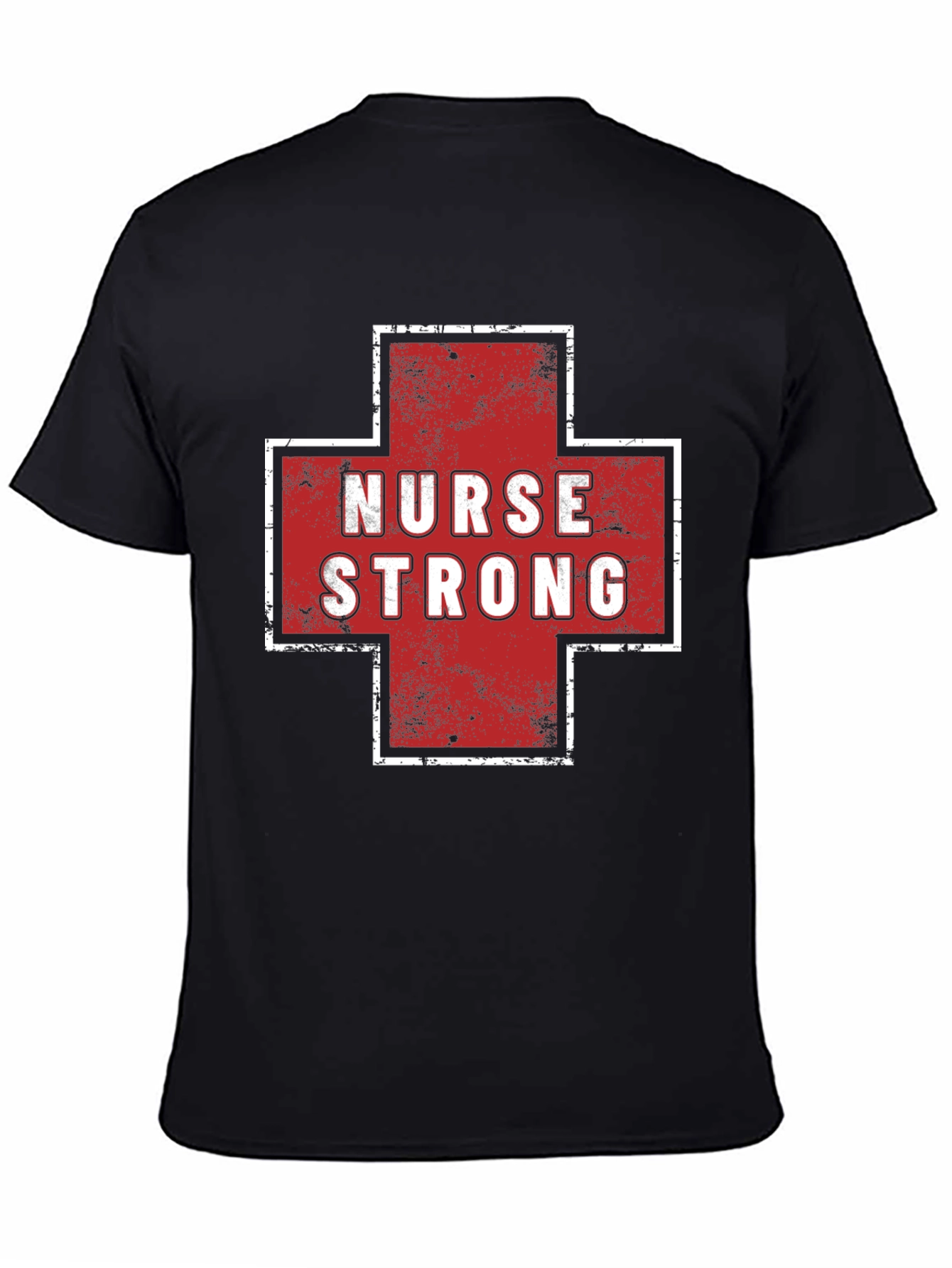 Nurse Strong Graphic Tee - Black Cotton T-Shirt