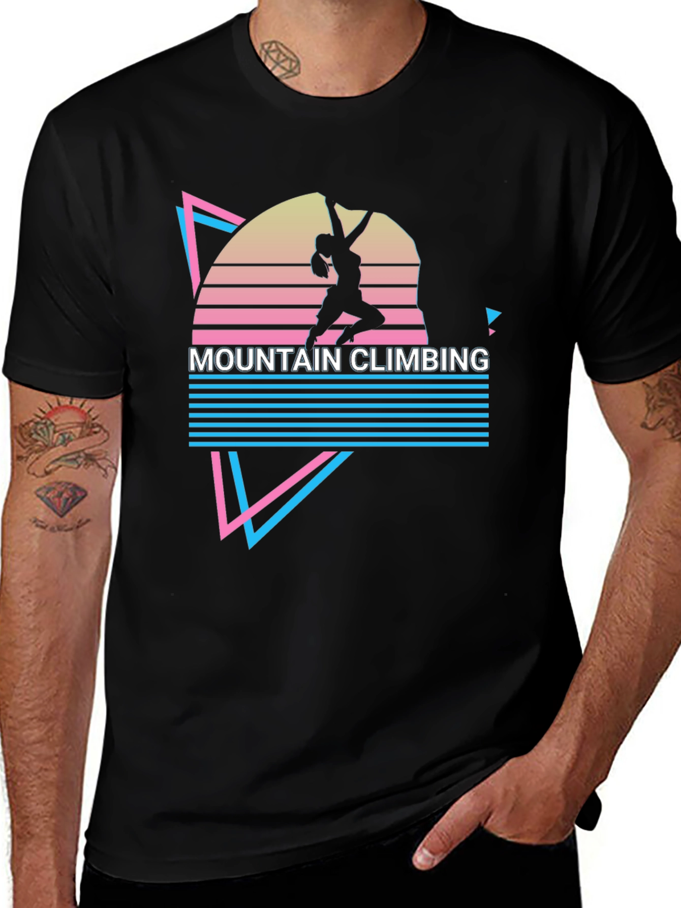 Mountain Climbing Retro T-Shirt