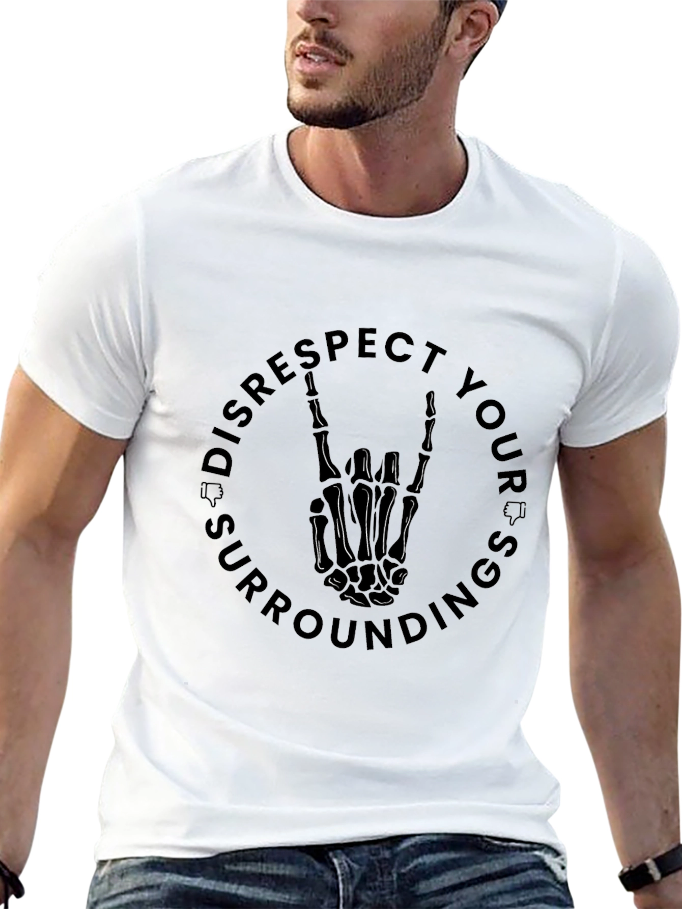 Disrespect Your Surroundings Graphic Tee - Black