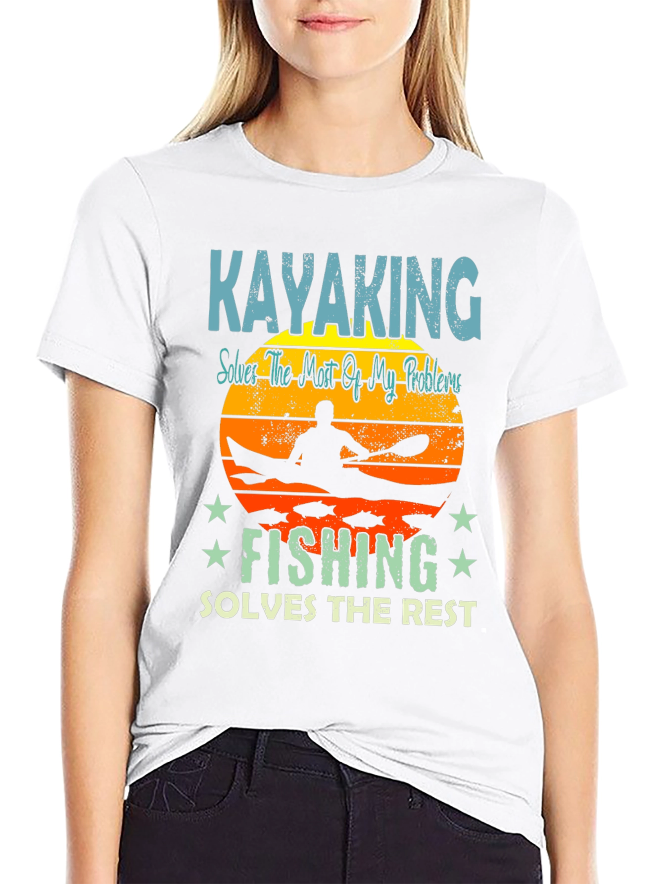 Kayaking & Fishing T-Shirt: Solves My Problems!