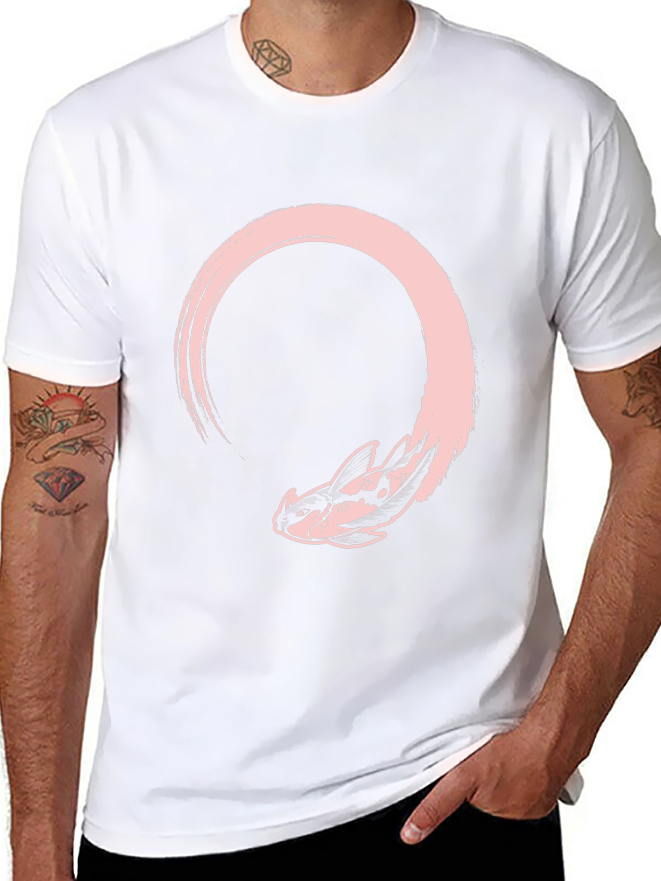 Dragon Circle Graphic Tee - Black Cotton Comfort