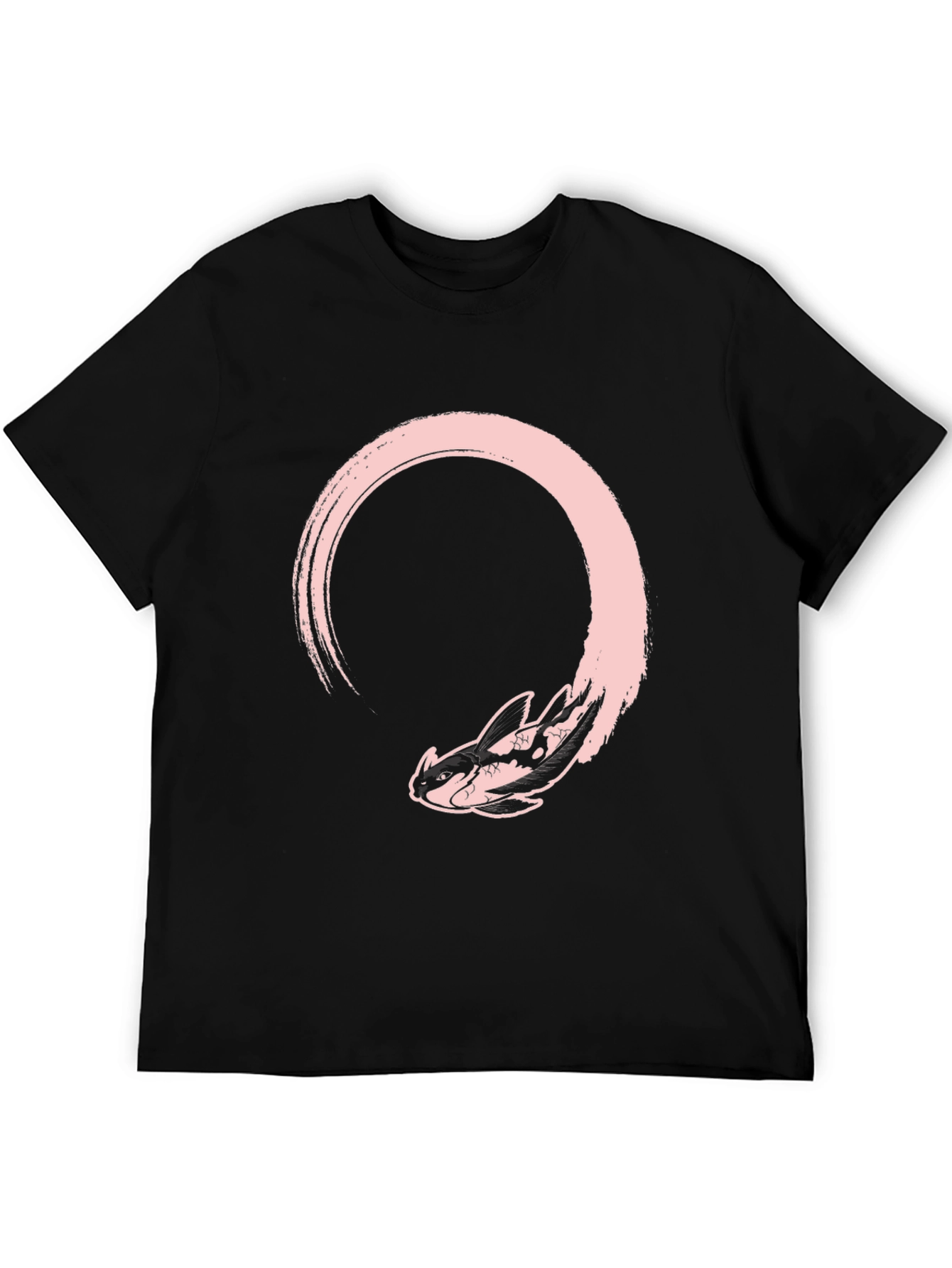 Dragon Circle Graphic Tee - Black Cotton Comfort