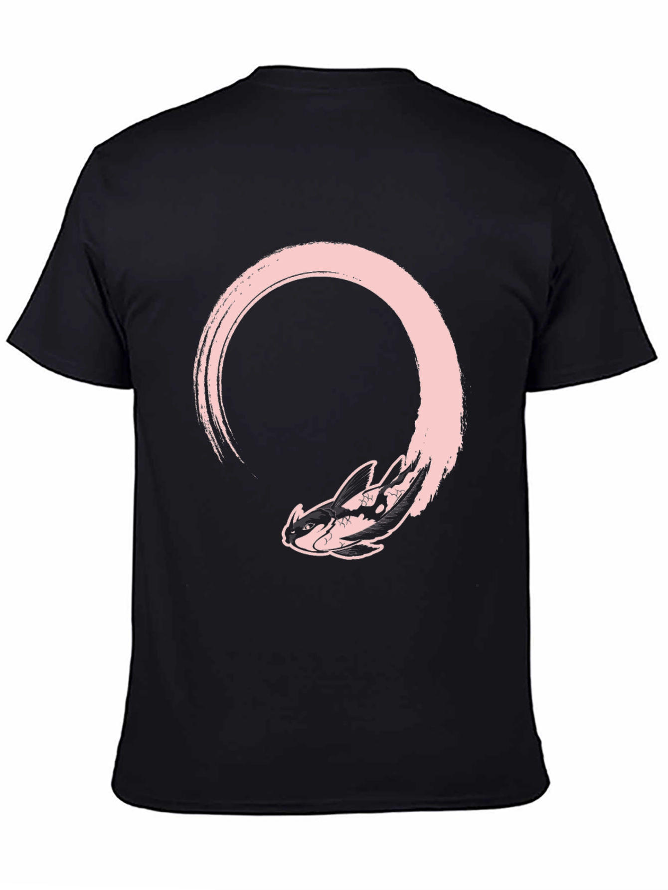 Dragon Circle Graphic Tee - Black Cotton Comfort