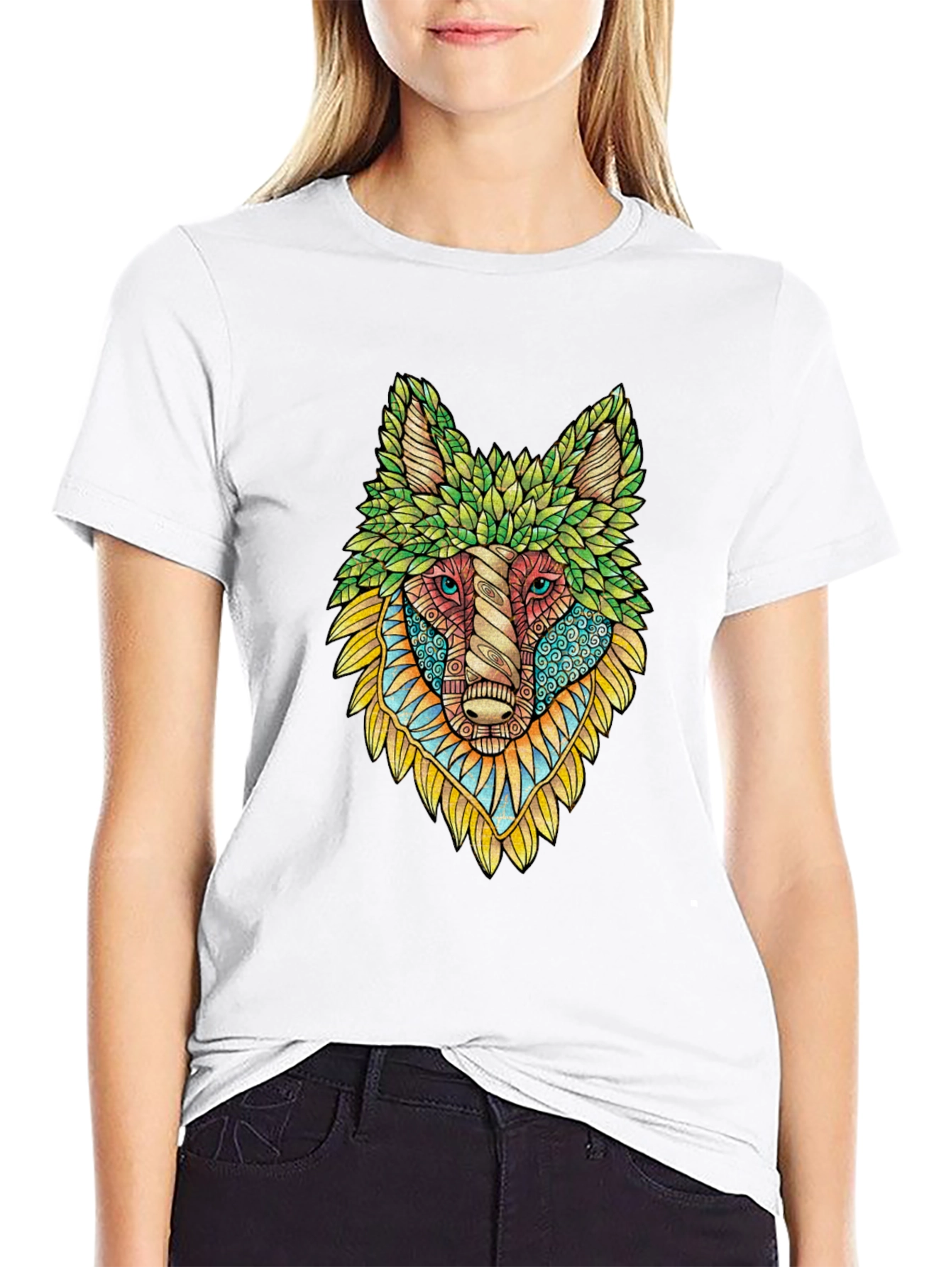 Wolf Art Graphic Tee - Unique Animal Design