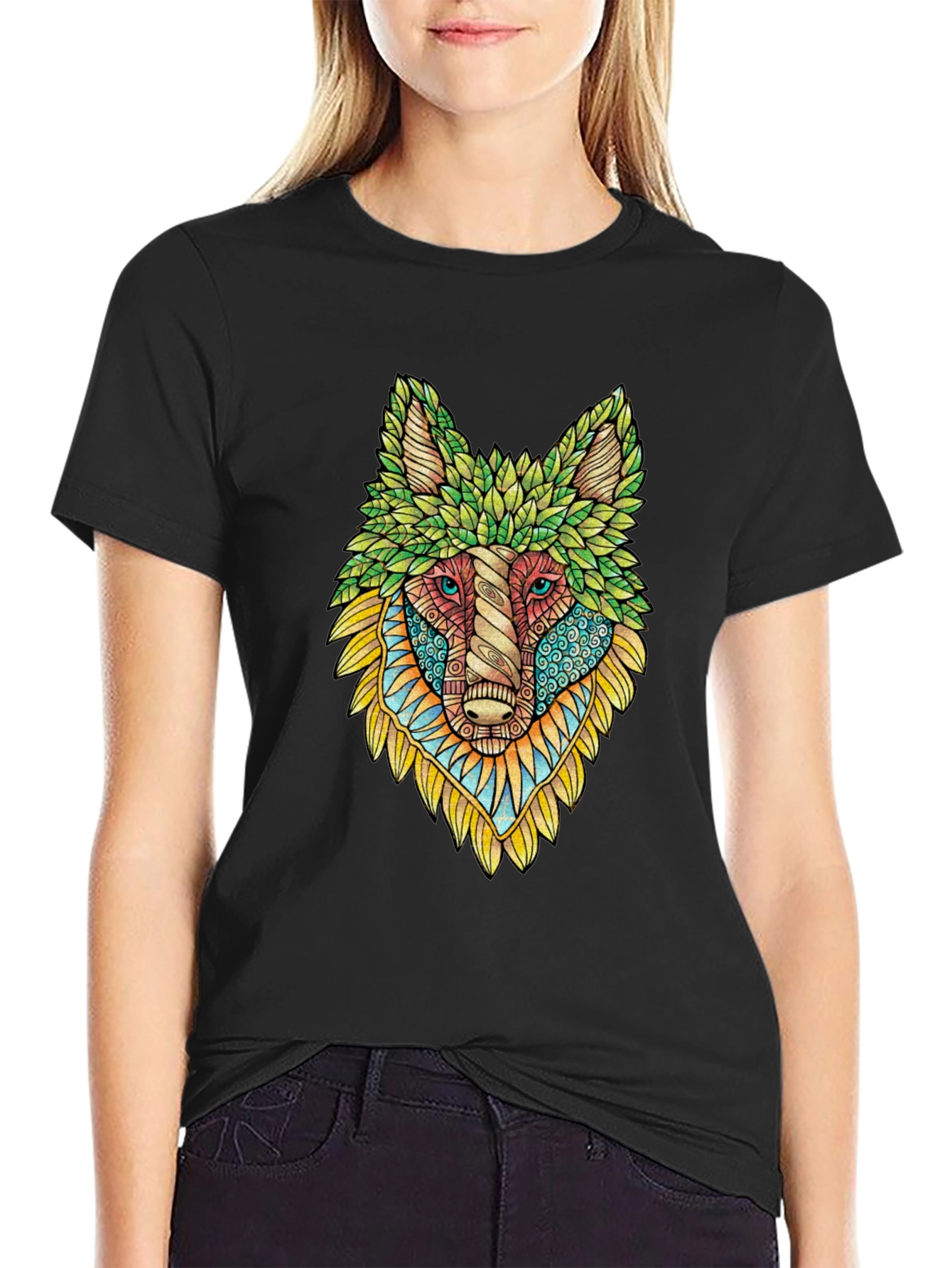 Wolf Art Graphic Tee - Unique Animal Design