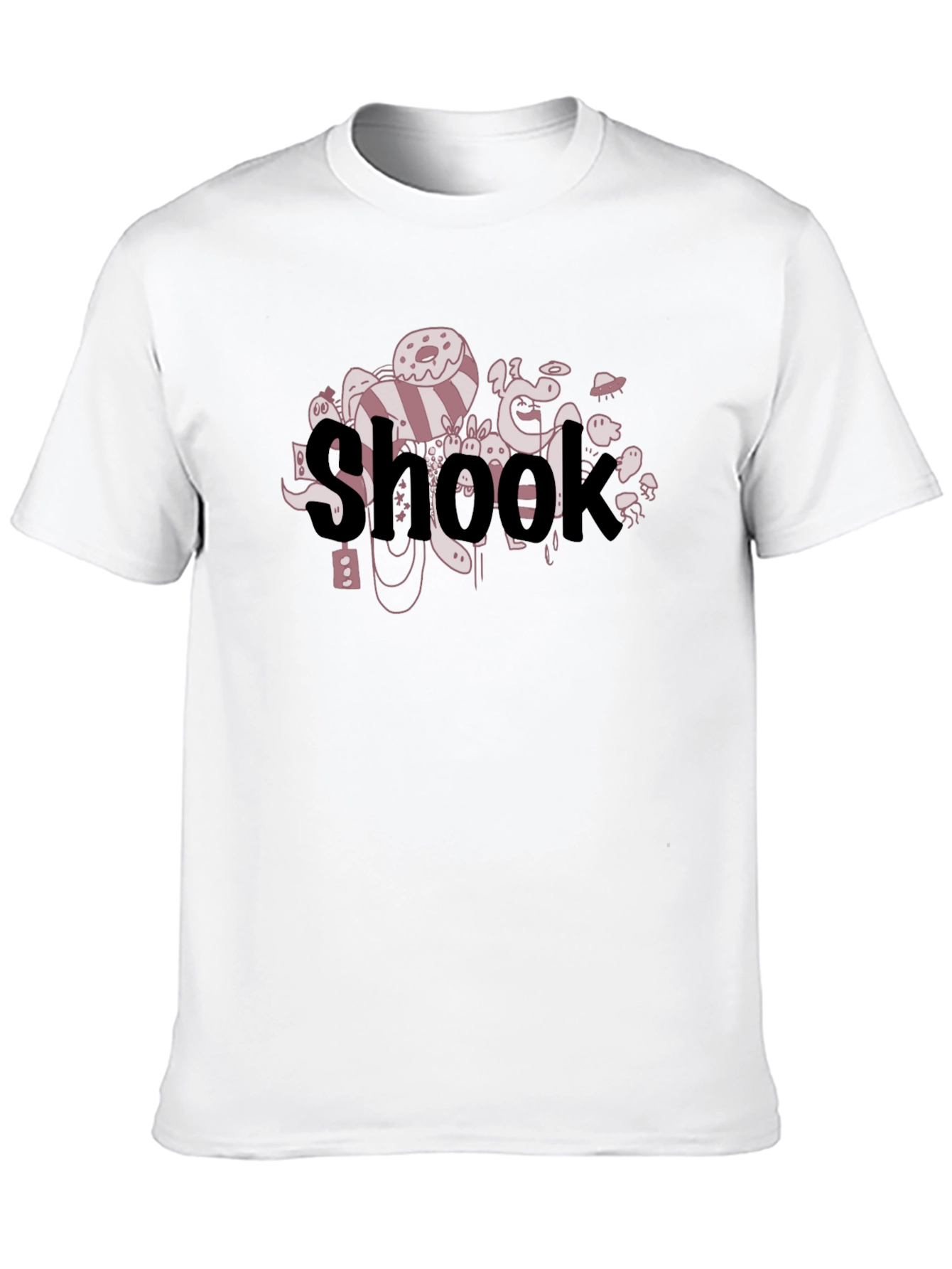 Shook Graphic Print Black Tee