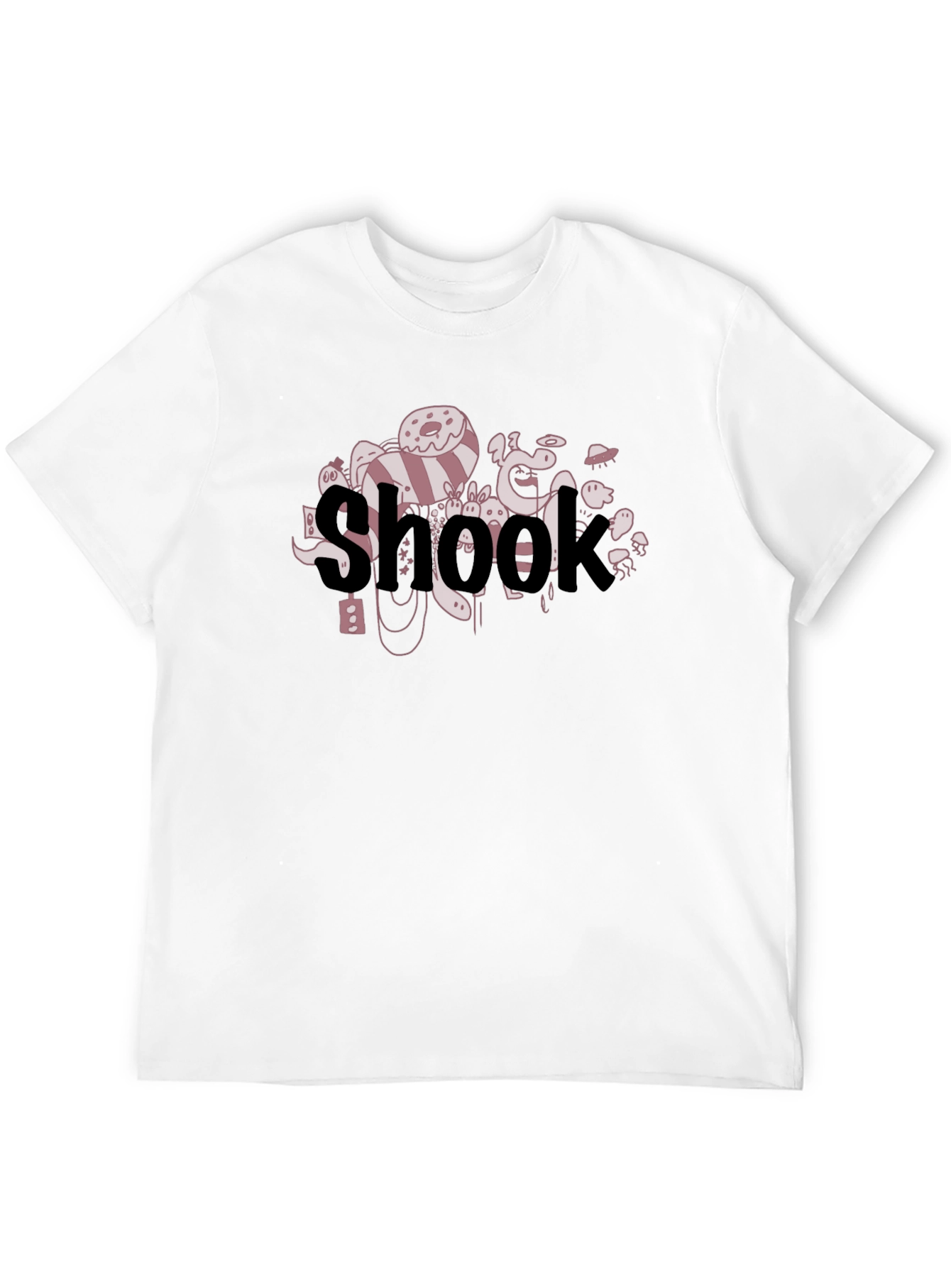 Shook Graphic Print Black Tee