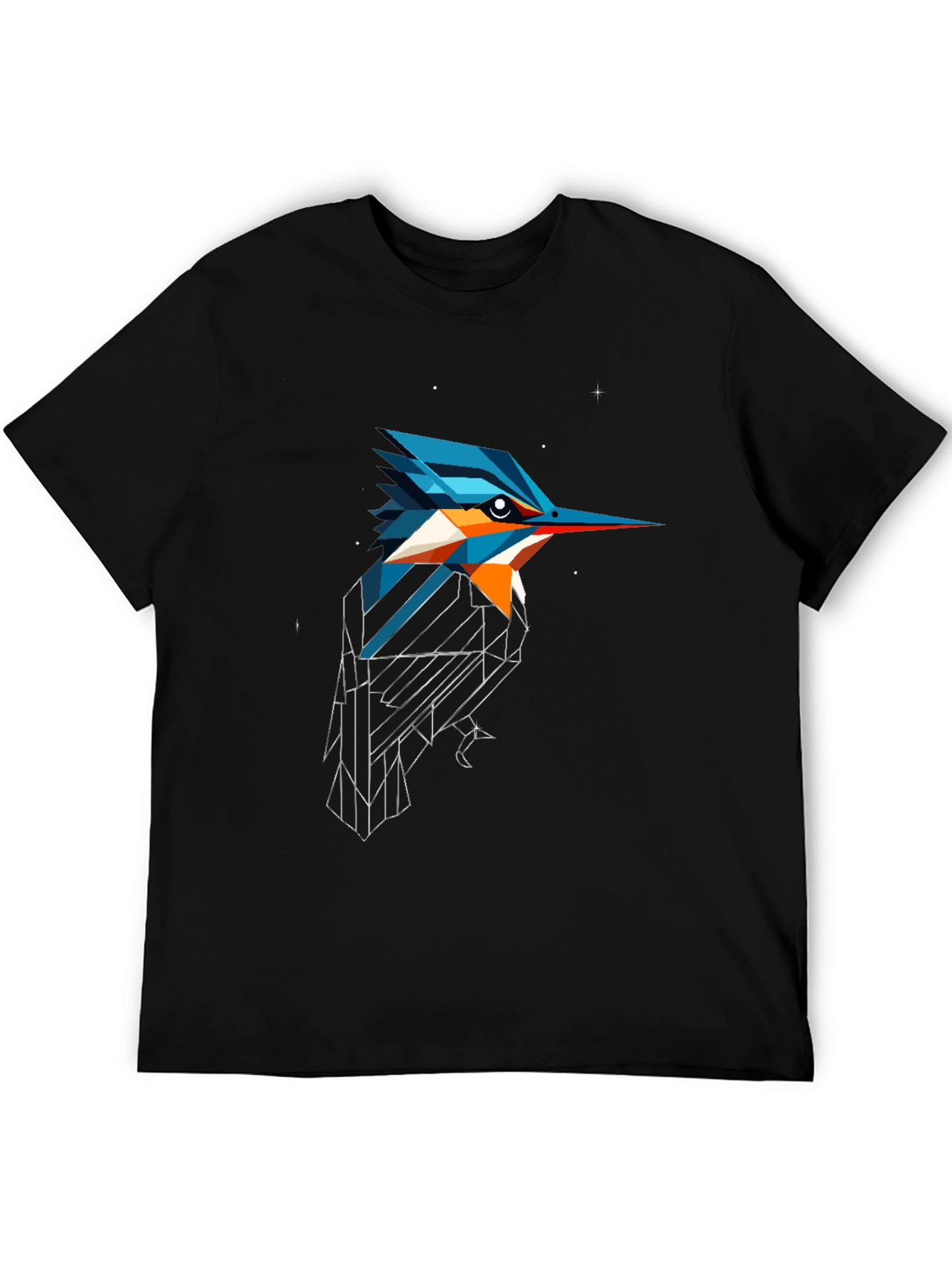 Geometric Kingfisher Graphic Tee