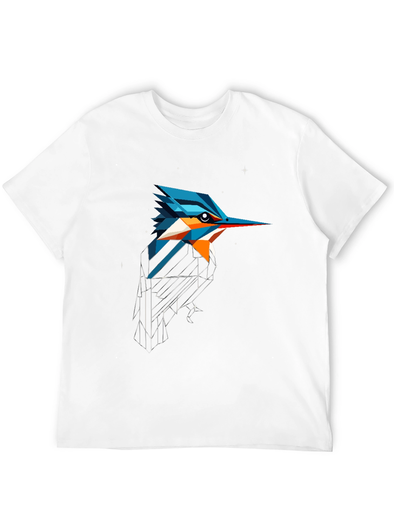 Geometric Kingfisher Graphic Tee